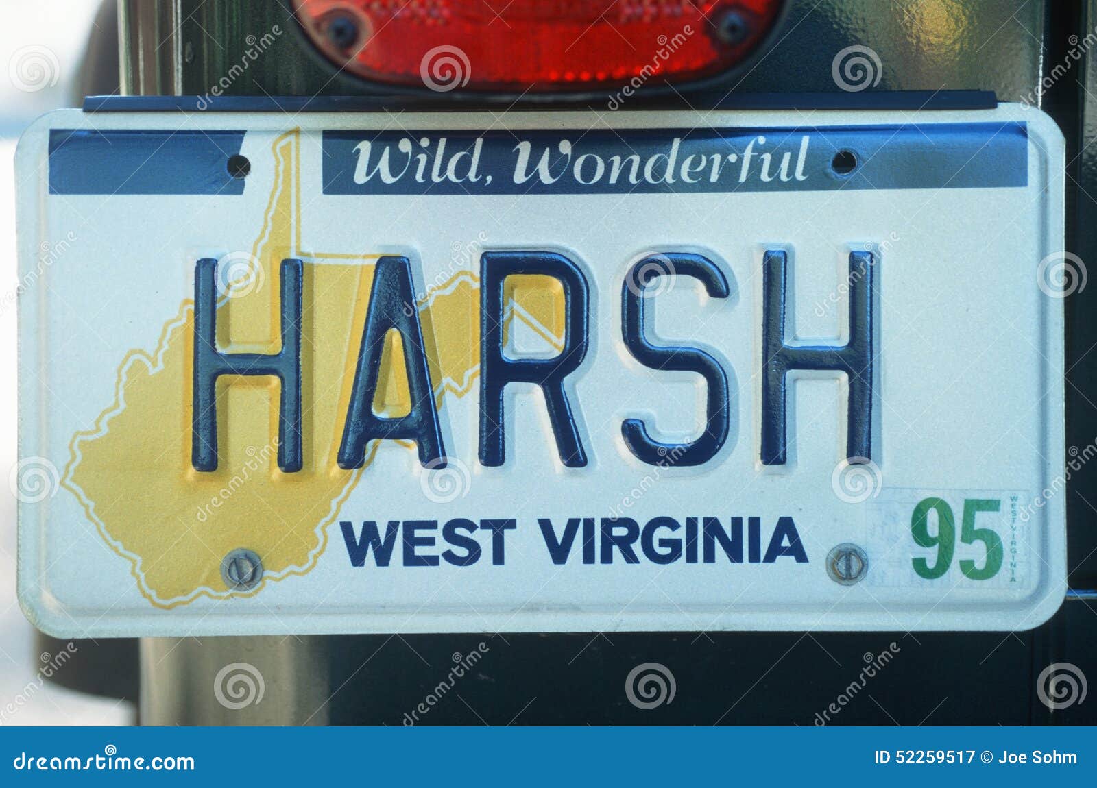 Vanity License Plate West Virginia Editorial Photography Image of