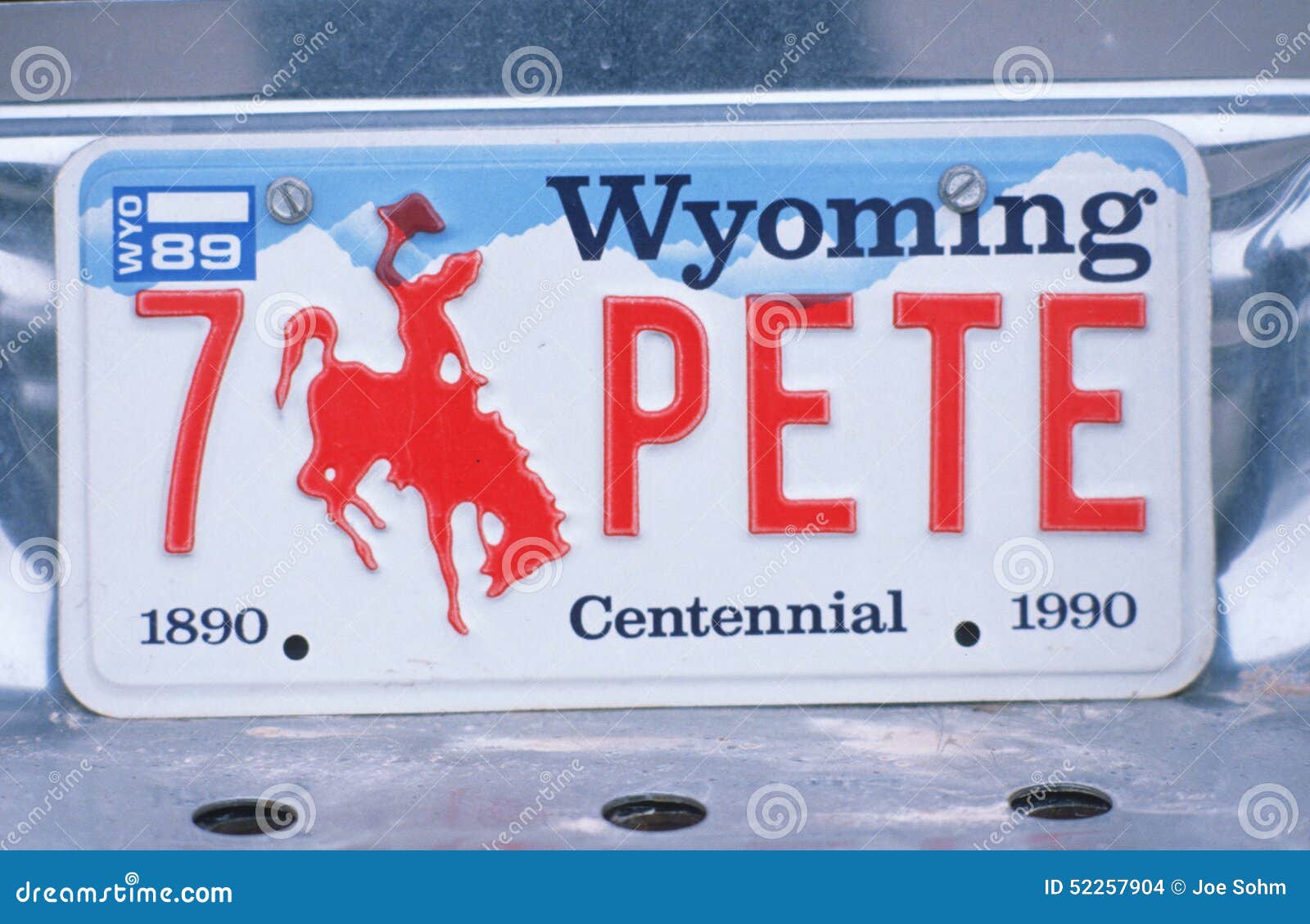 Vanity License Plate Wyoming Editorial Stock Image Image of pete