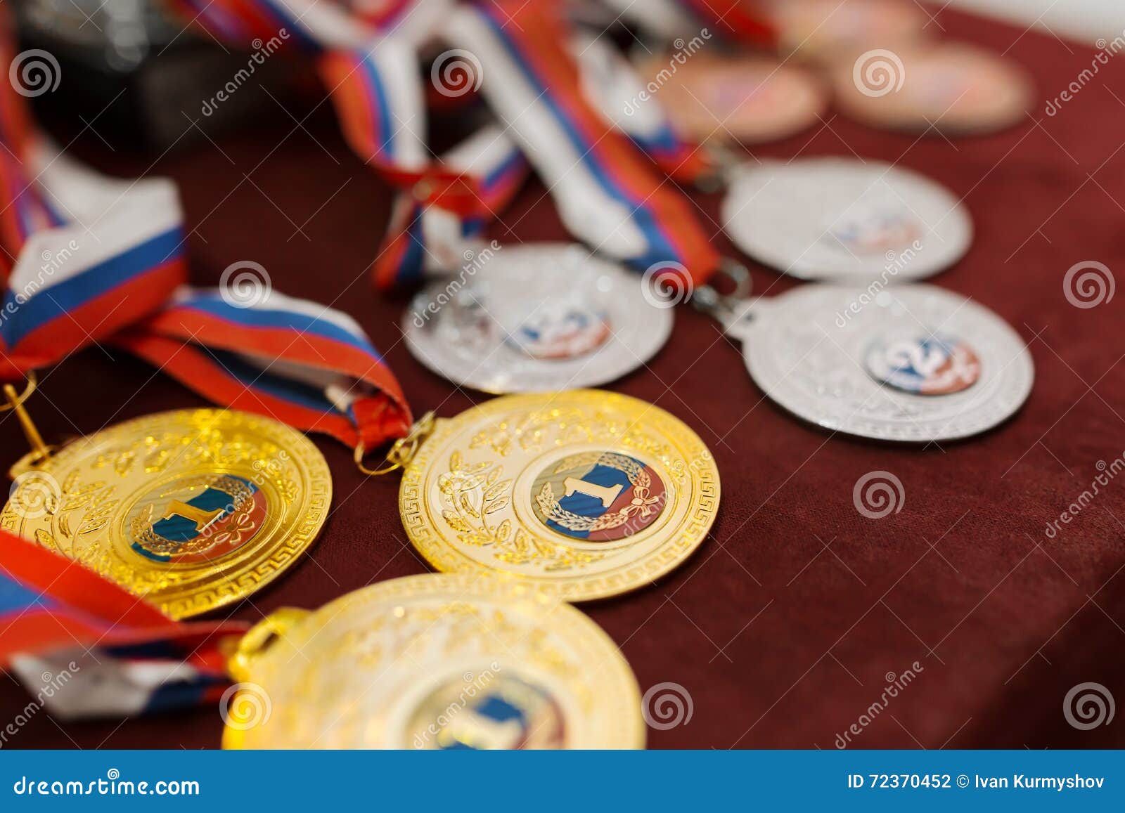 vanquish the medals for the competition on table