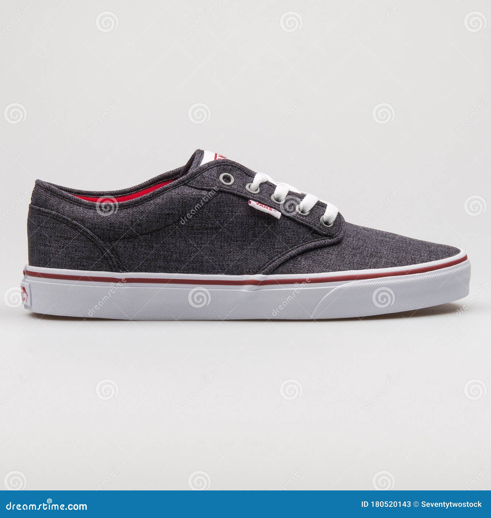 vans red and grey