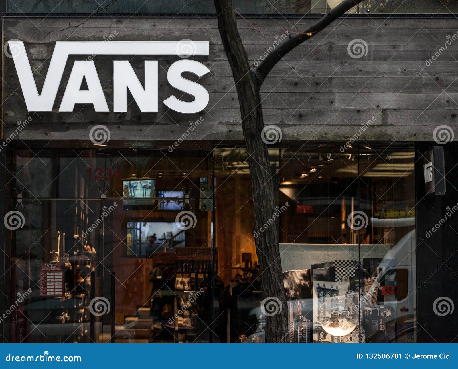 Vans Logo On Their Main Shop For Montreal, Quebec. Vans Is An