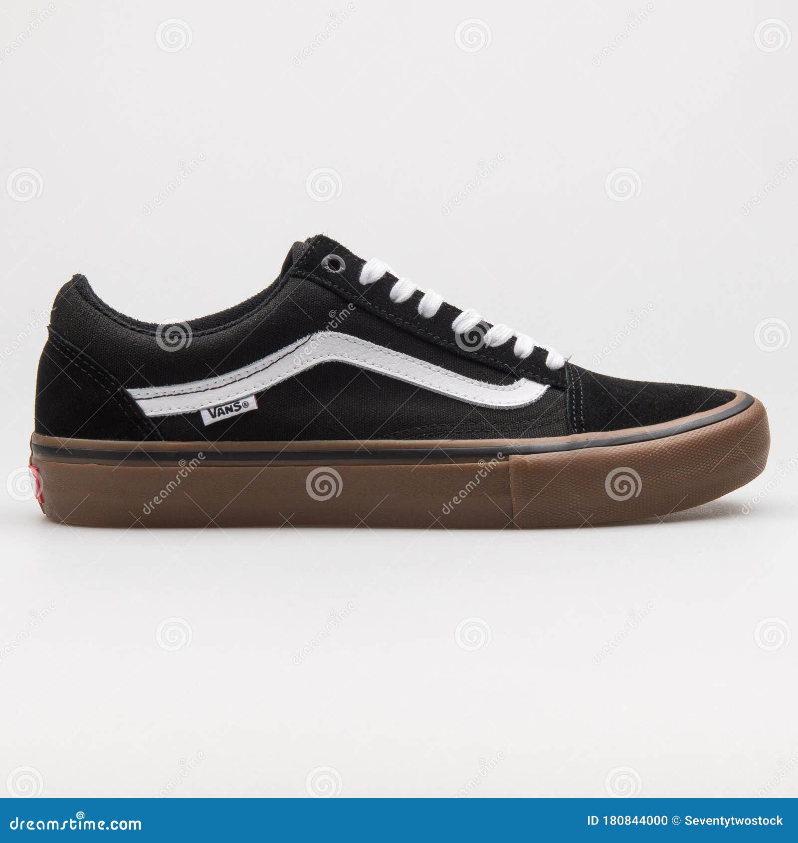 Vans Old Pro Black, Brown and White Sneaker Editorial Image - Image of item, lifestyle: 180844000