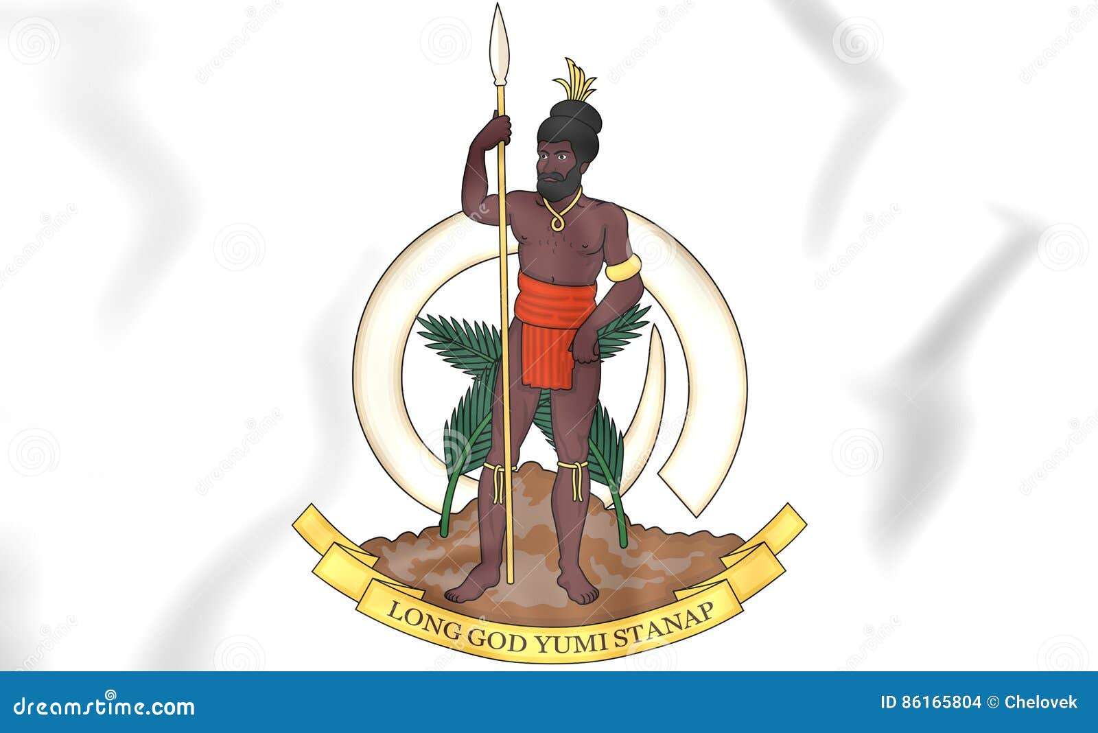 Vanuatu coat of arms. stock illustration. Illustration of flag 86165804