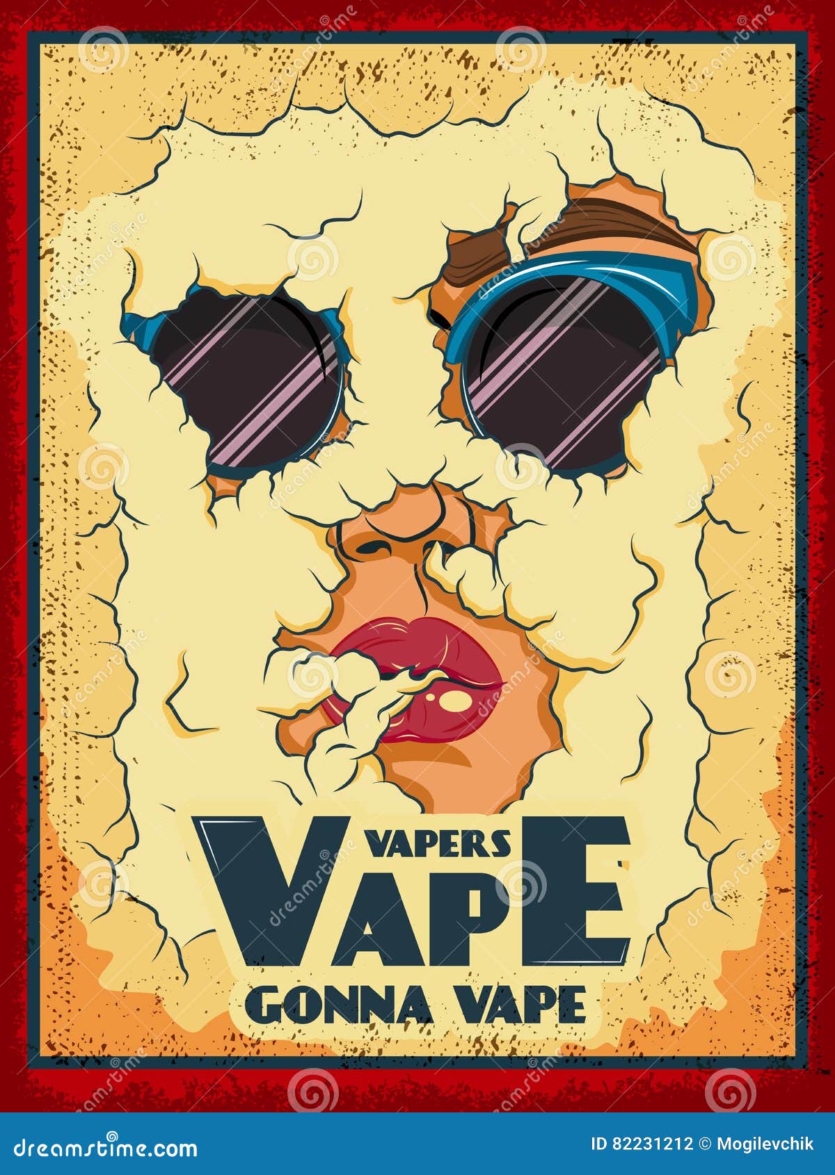 Vape Colored Poster stock vector. Illustration of colorful 82231212