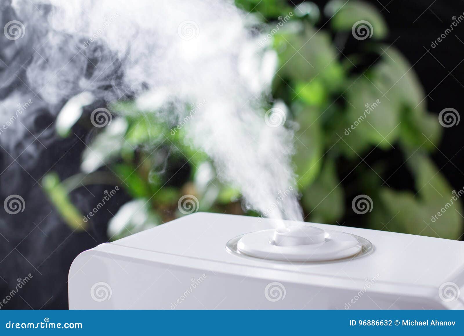 Vapor from Humidifier. Electronics. Stock Photo Image of home