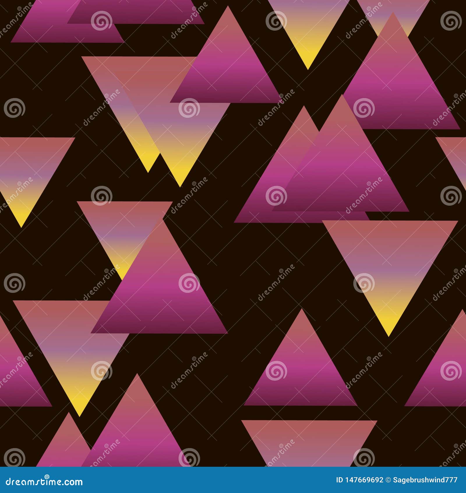 vapor wave  seamless pattern with suns in blue and pink colors