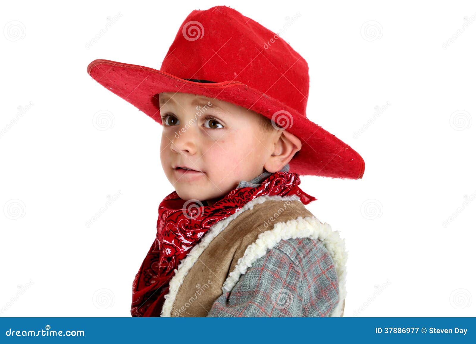 Niño En Sombrero De Vaquero Foto de archivo - Imagen de cubo, rojo: 23187458
