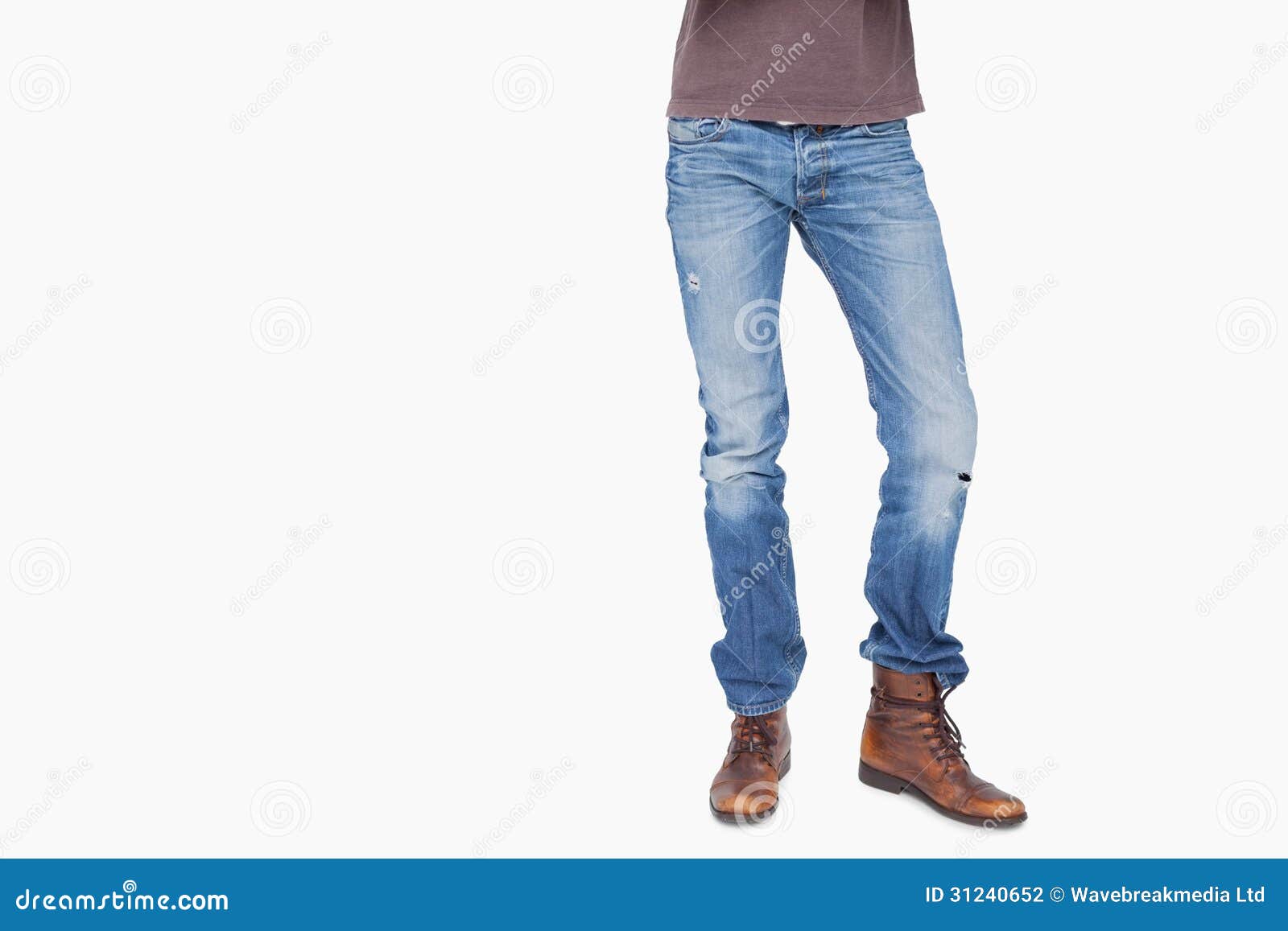 Vaqueros Y Botas Que Llevan Hombre Foto de archivo - Imagen de fashionable: 31240652