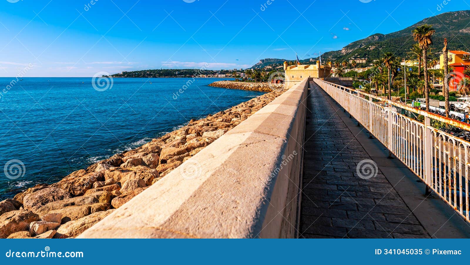 the bastion built in 1636-1639, in menton, in the alpes maritimes, in provence alpes cÃ´te d'azur, france