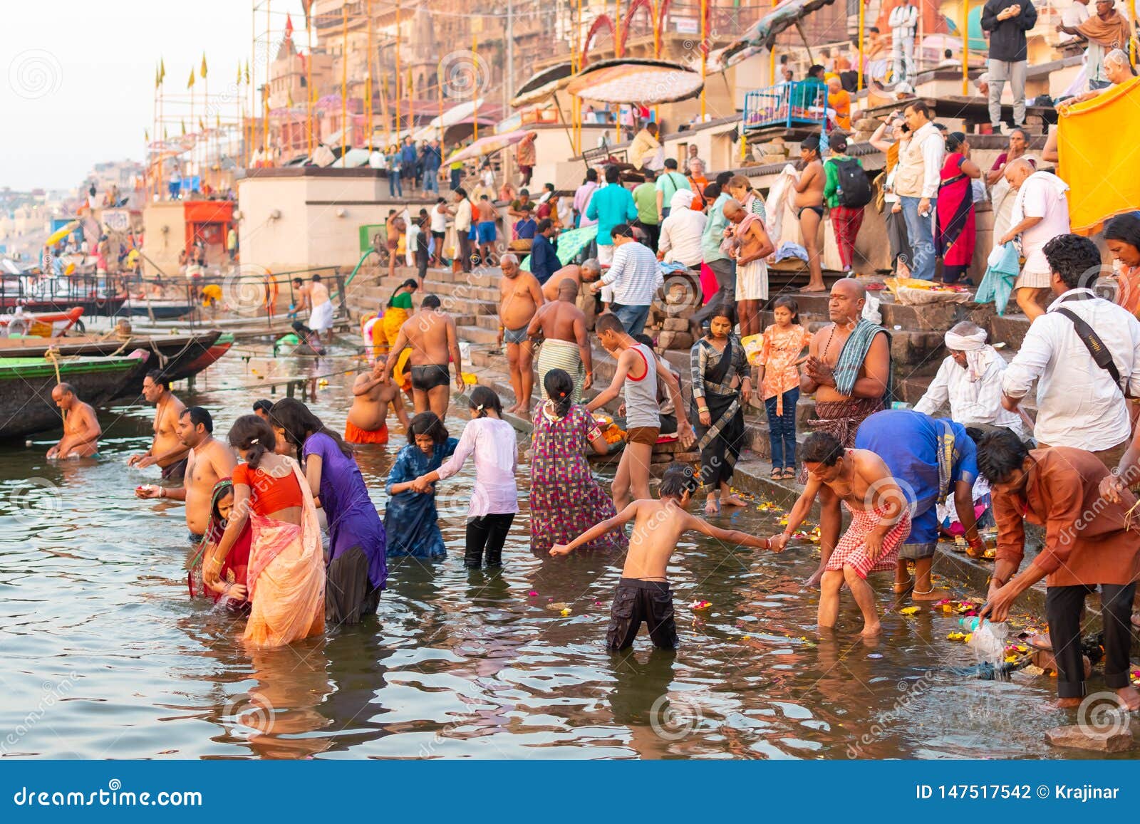 Varanasi India 27 Mar 2019 Showing The Colorful Traditional Clothing And Hindu Religious