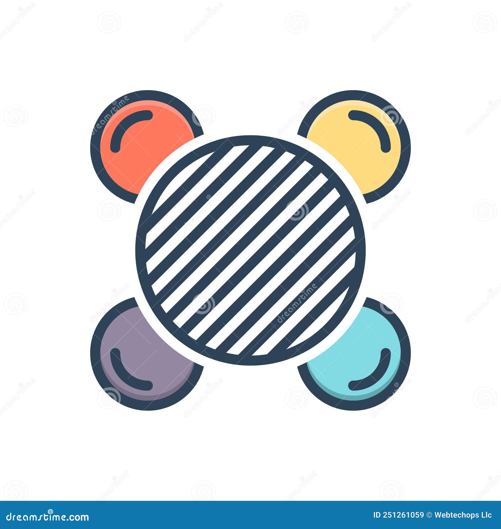 Color Illustration Icon for Variance, Difference and Variation Stock