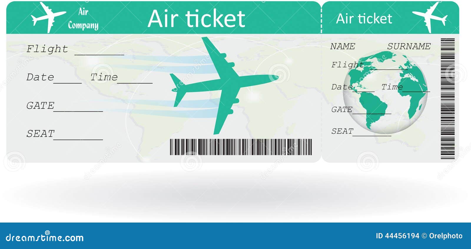 Flugticket Vorlage