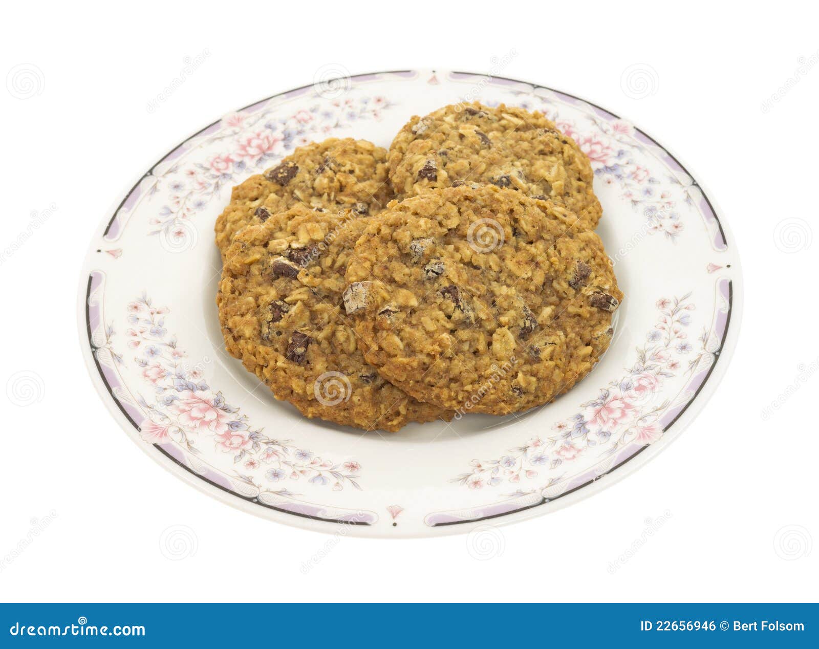 Varias Galletas Del Granola En La Placa Foto de archivo Imagen de
