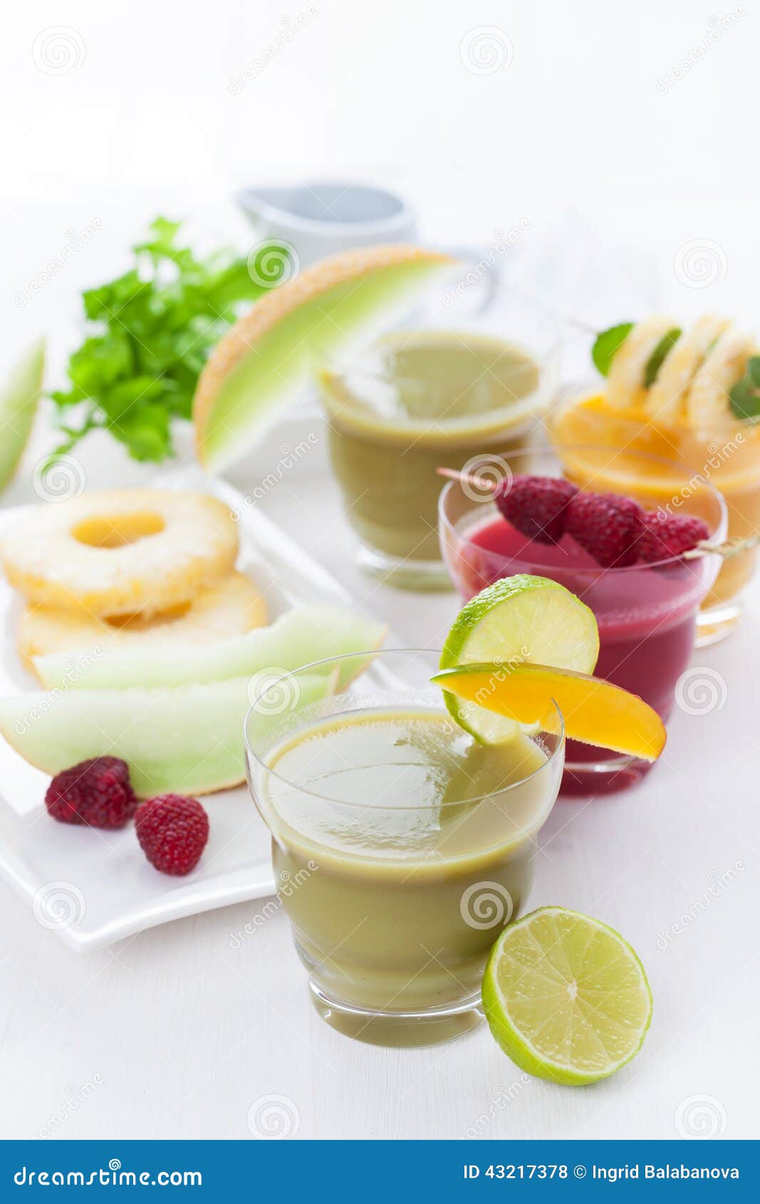 Variation of Fruit and Vegetable Smoothies Stock Photo - Image of mango ...