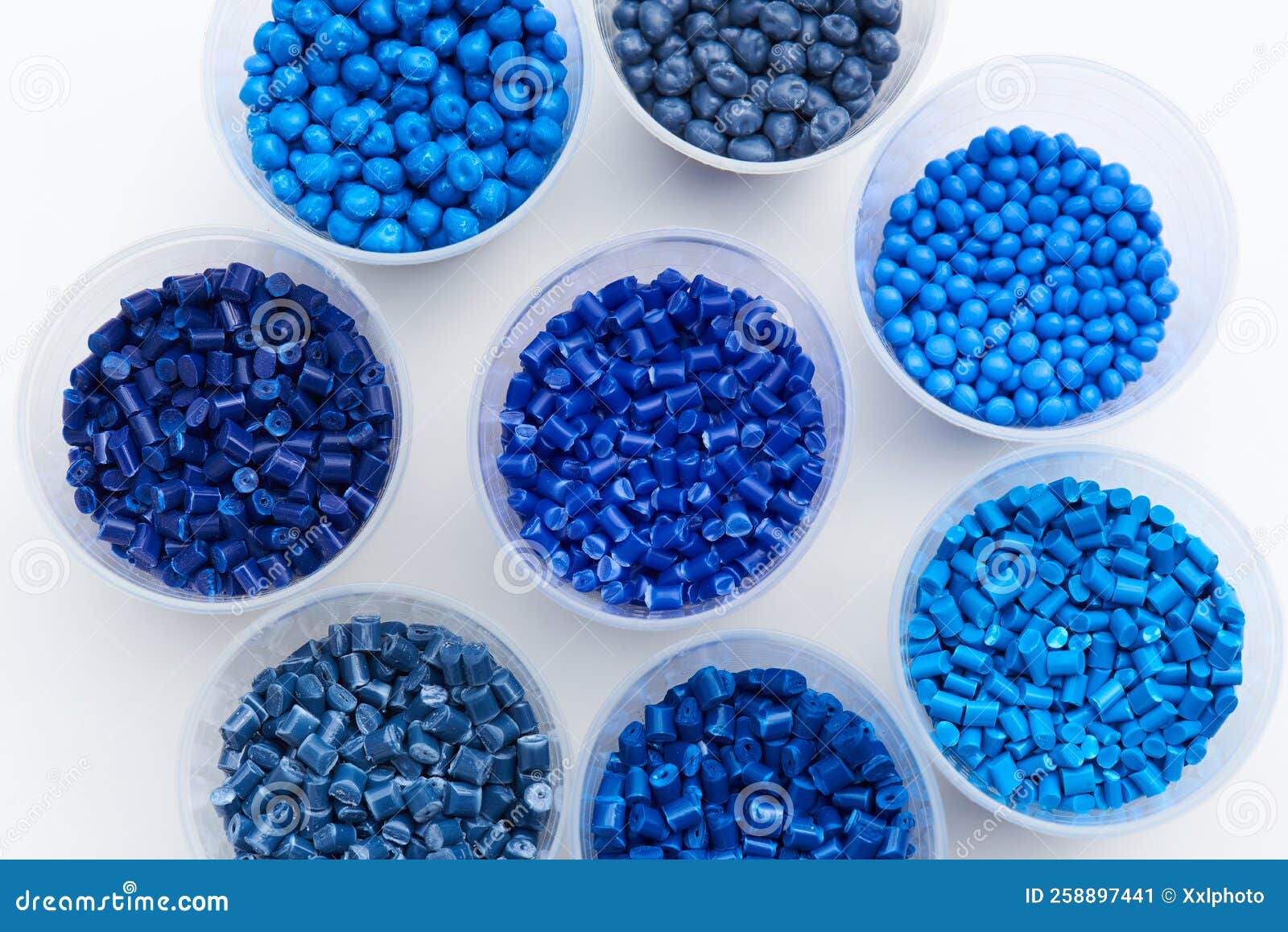 Different Blue Plastic Resins Stock Image Image of chemical, create 258897441