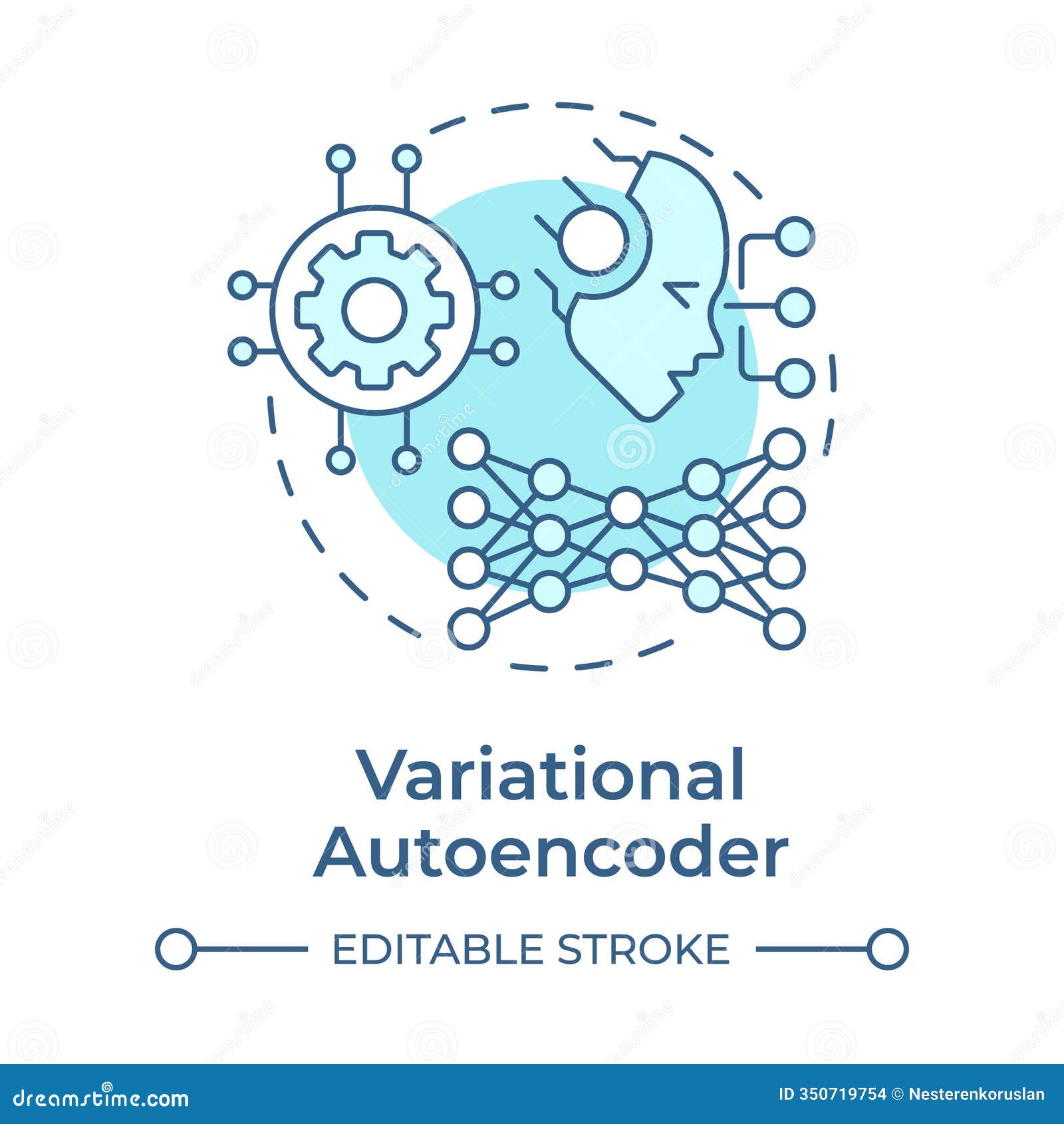 Variational Autoencoder Soft Blue Concept Icon Stock Illustration ...