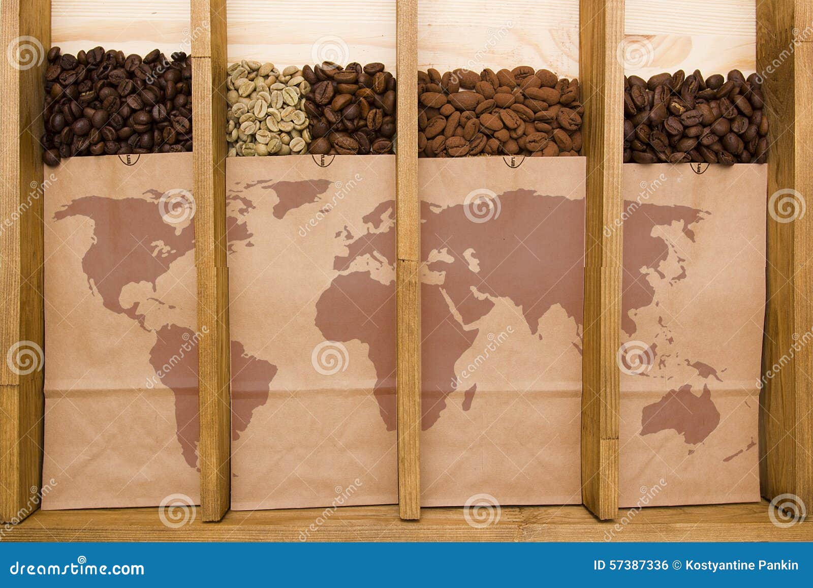 Varieties of Coffee Packaged Stock Photo Image of natural, kopi 57387336