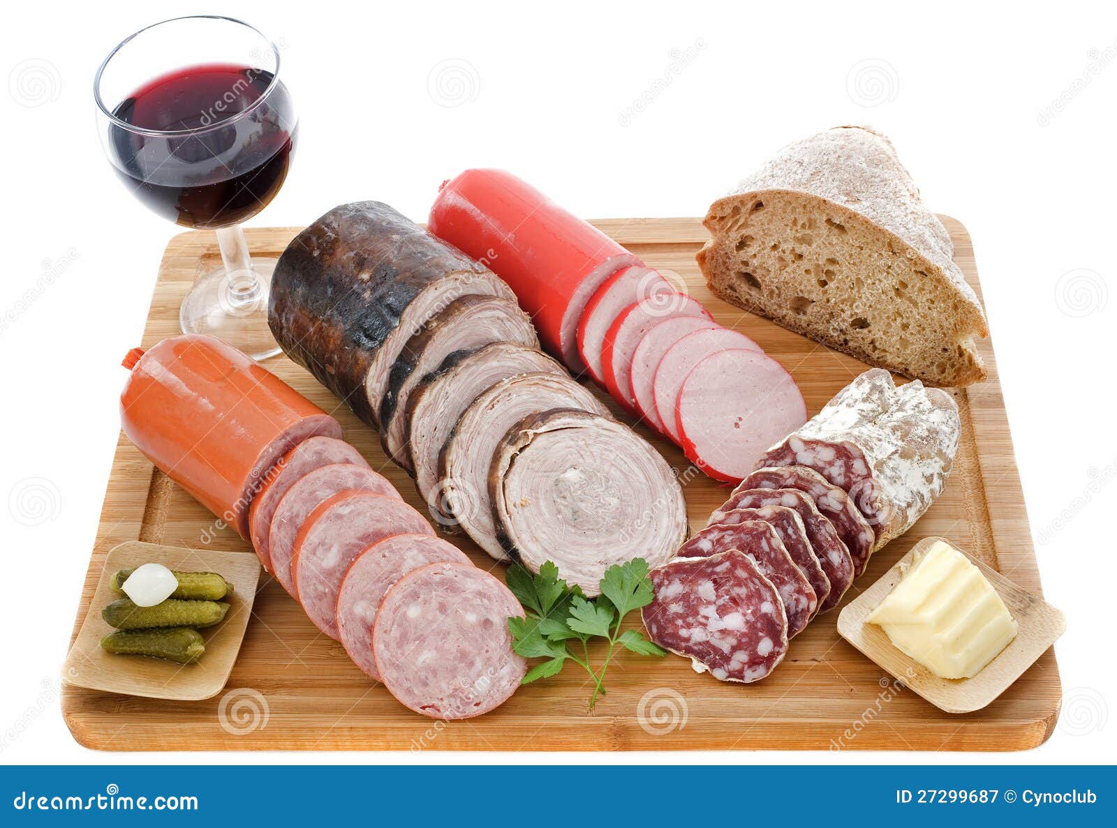 Varieties of sausages stock image. Image of wine, appetizer 27299687