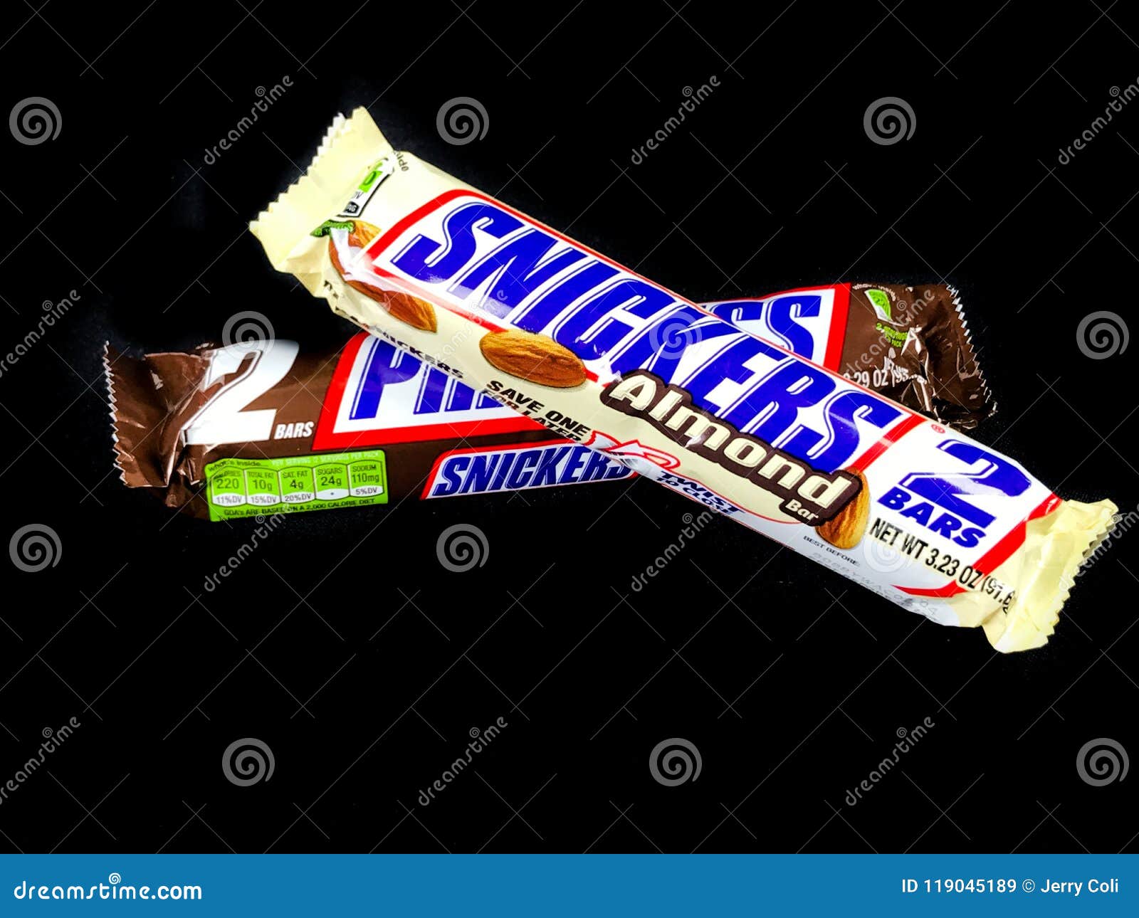 2 Varieties of Snickers Candy Bars Editorial Stock Image Image of