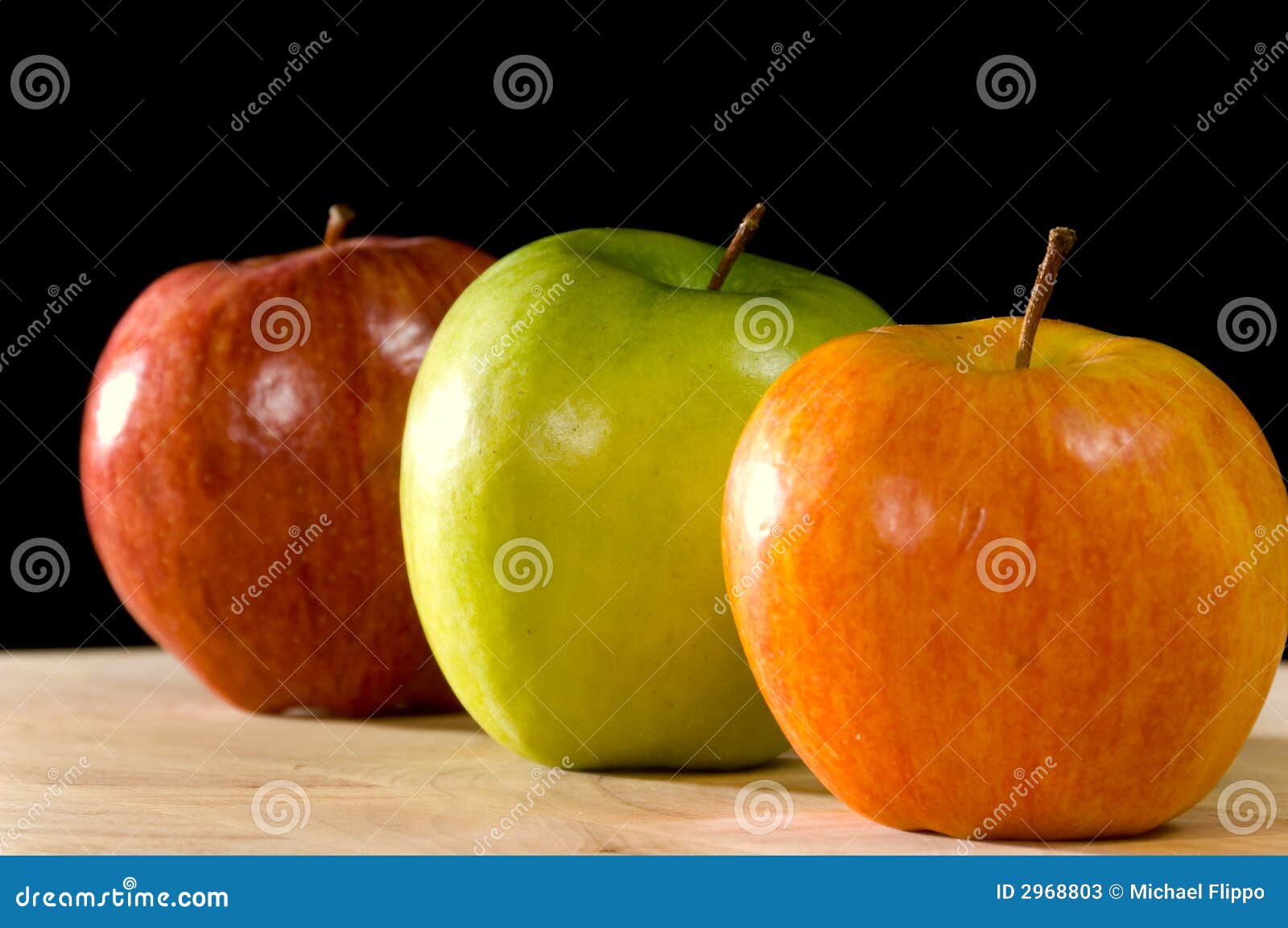 Variety apples on black stock image. Image of delicious 2968803