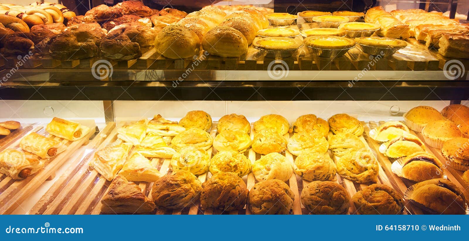 Variety of Bakery Products on the Shelf Stock Photo Image of stall