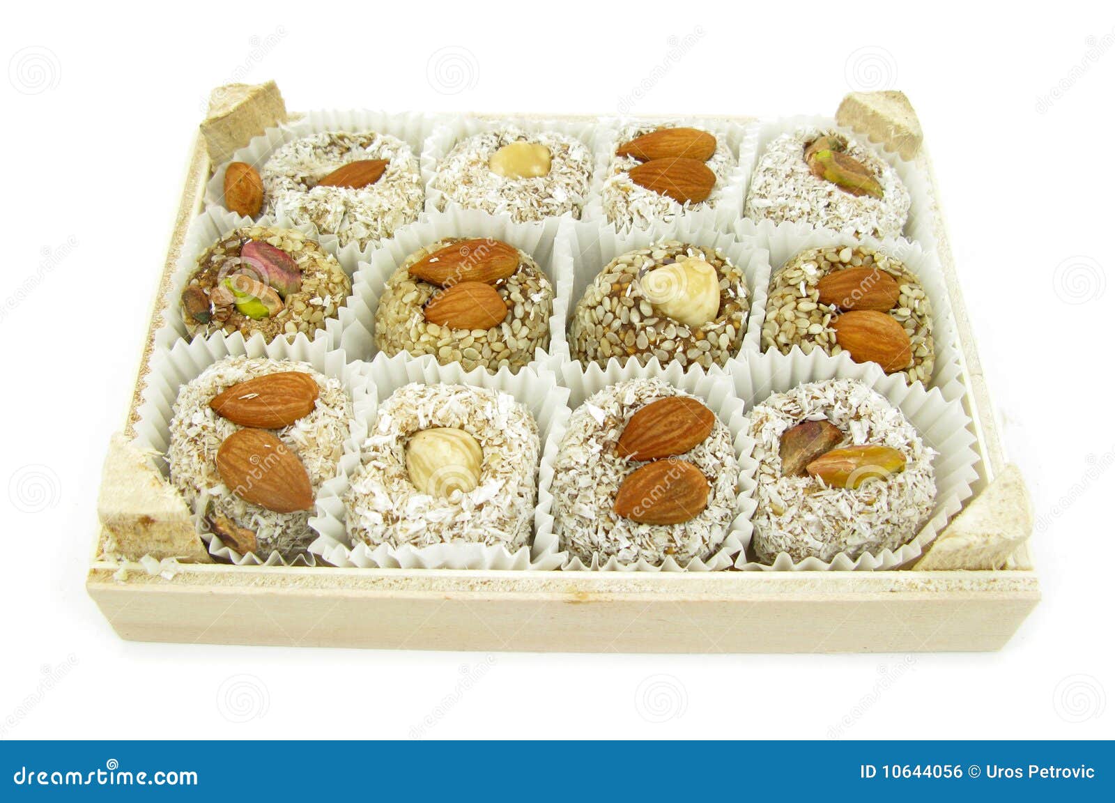 Variety box of cookies stock photo. Image of cooking 10644056