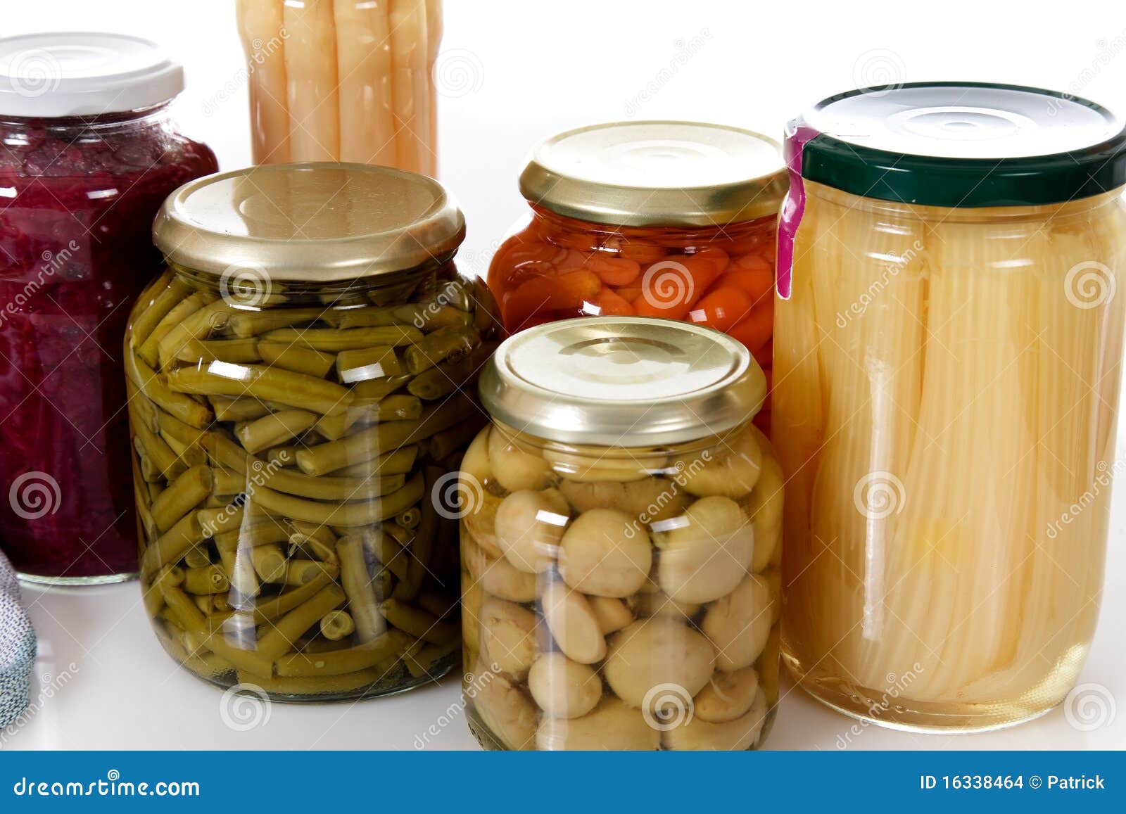Variety of Canned Vegetables in Jars. Stock Photo Image of celery, glass 16338464