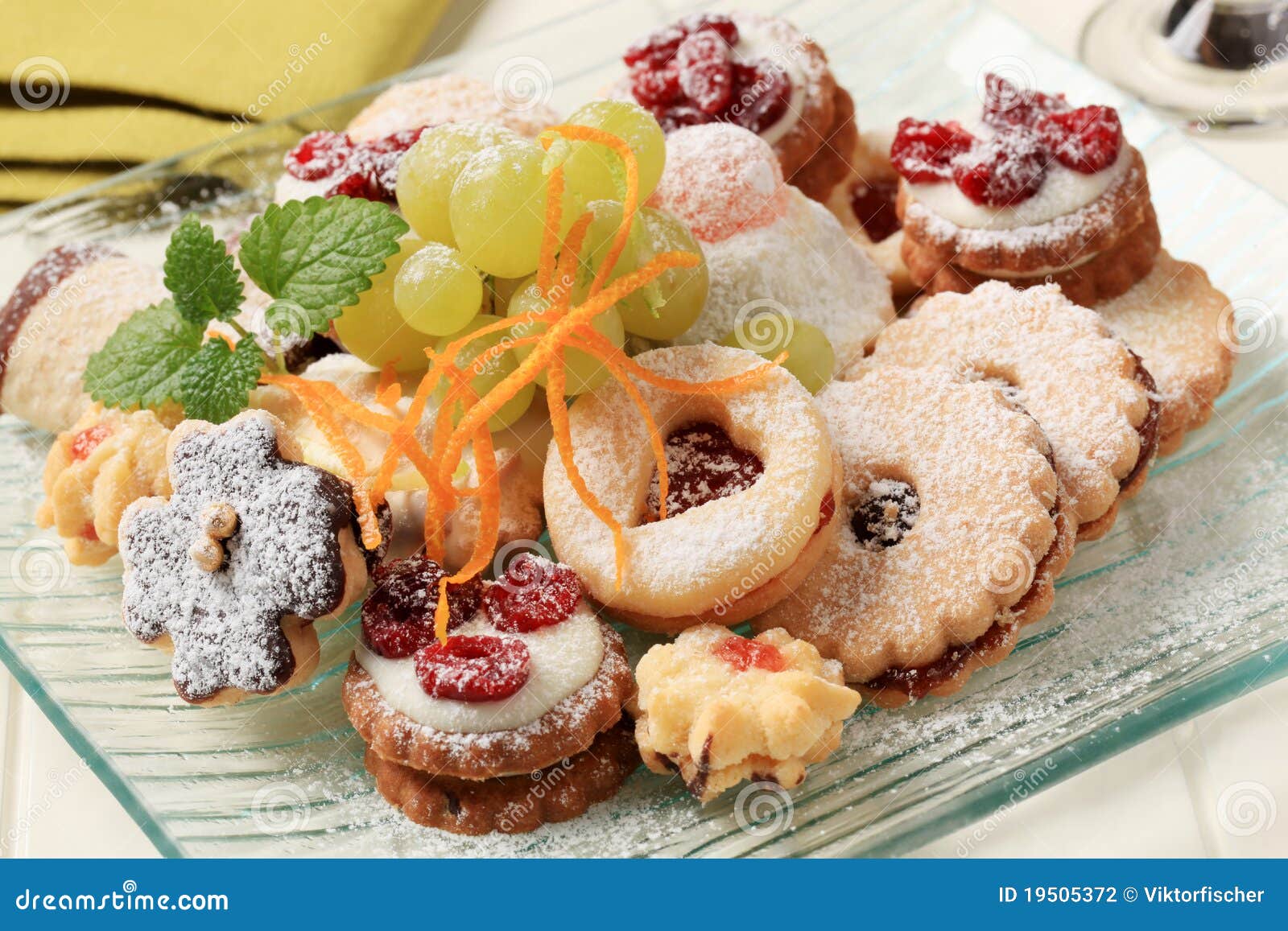 Variety of cookies stock photo. Image of small, vanilla - 19505372