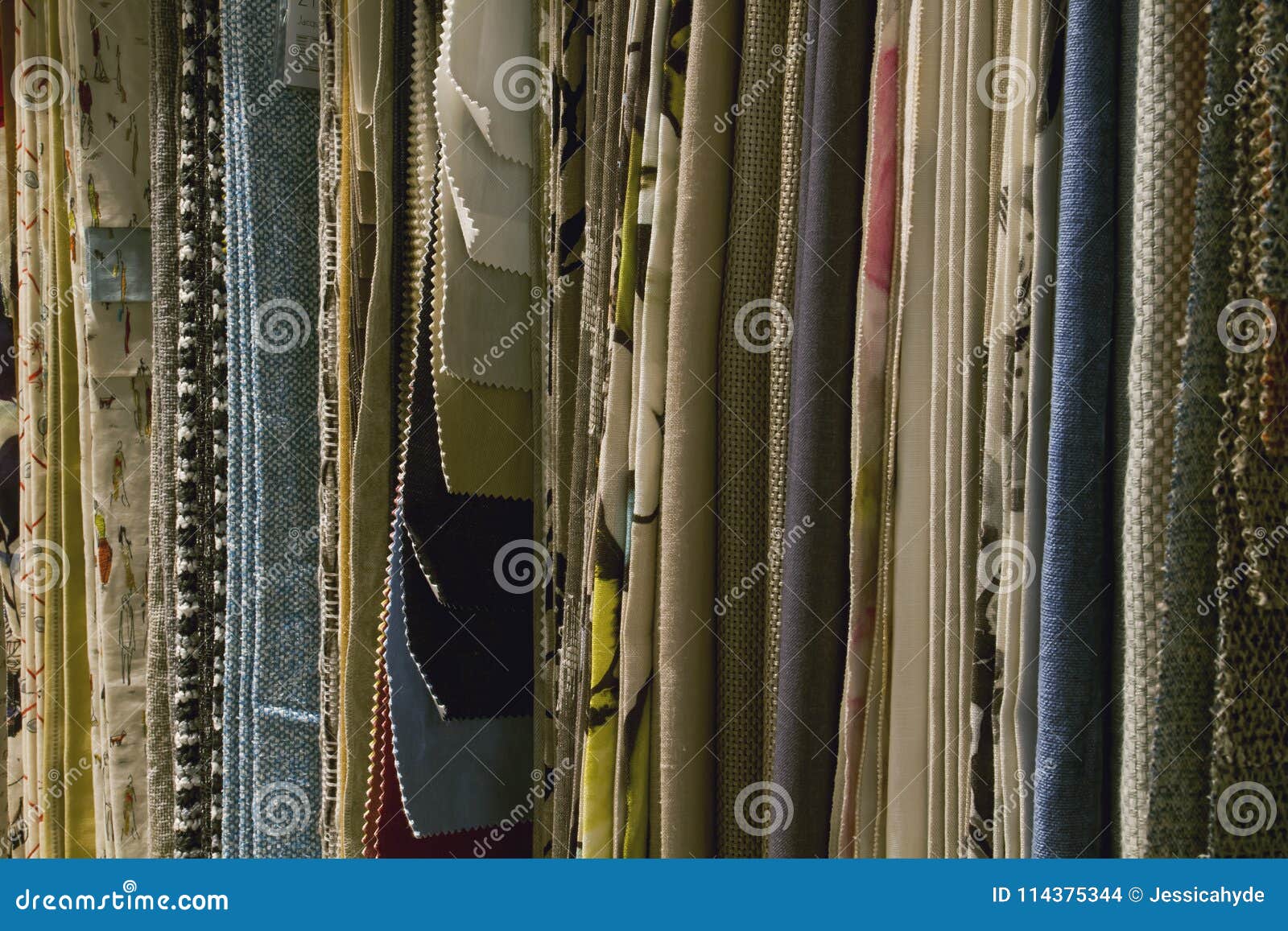 variety of decorative fabric samples