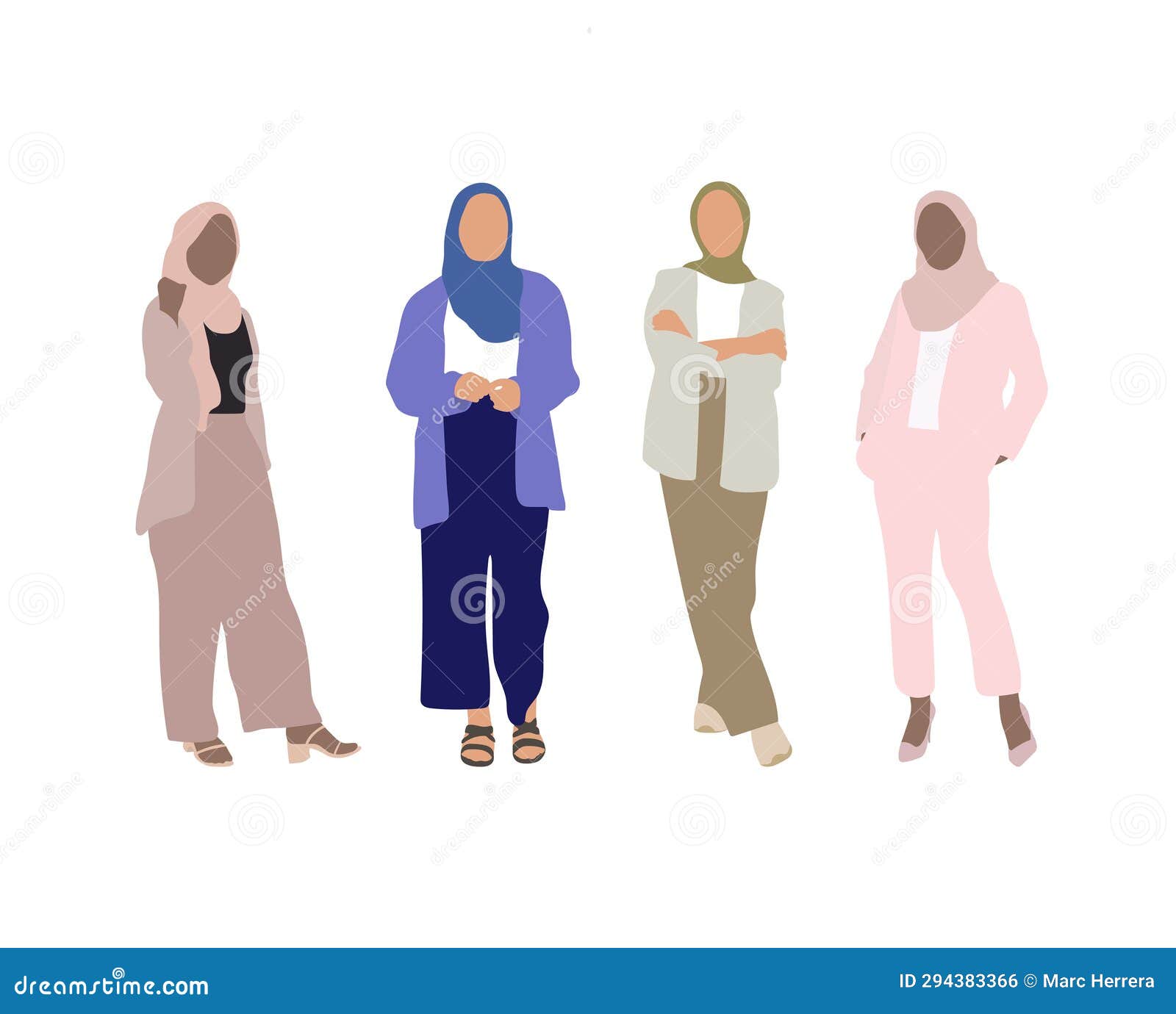 variety of different muslim women