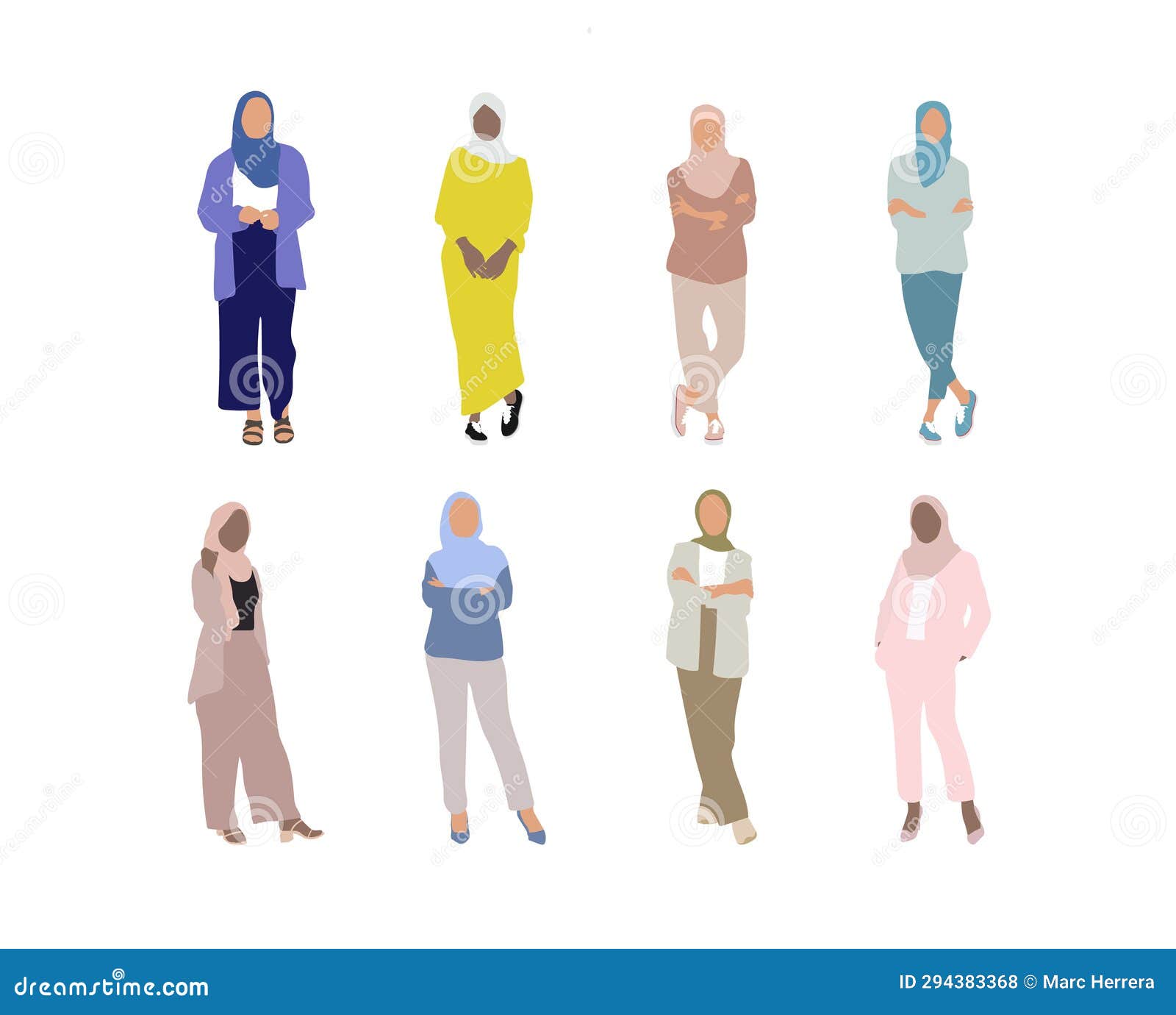 variety of different muslim women