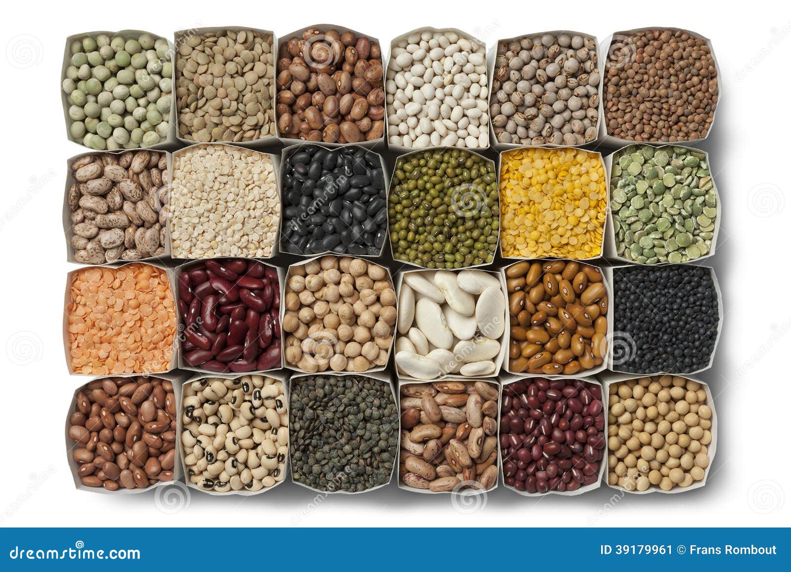 variety of dried beans and lentils