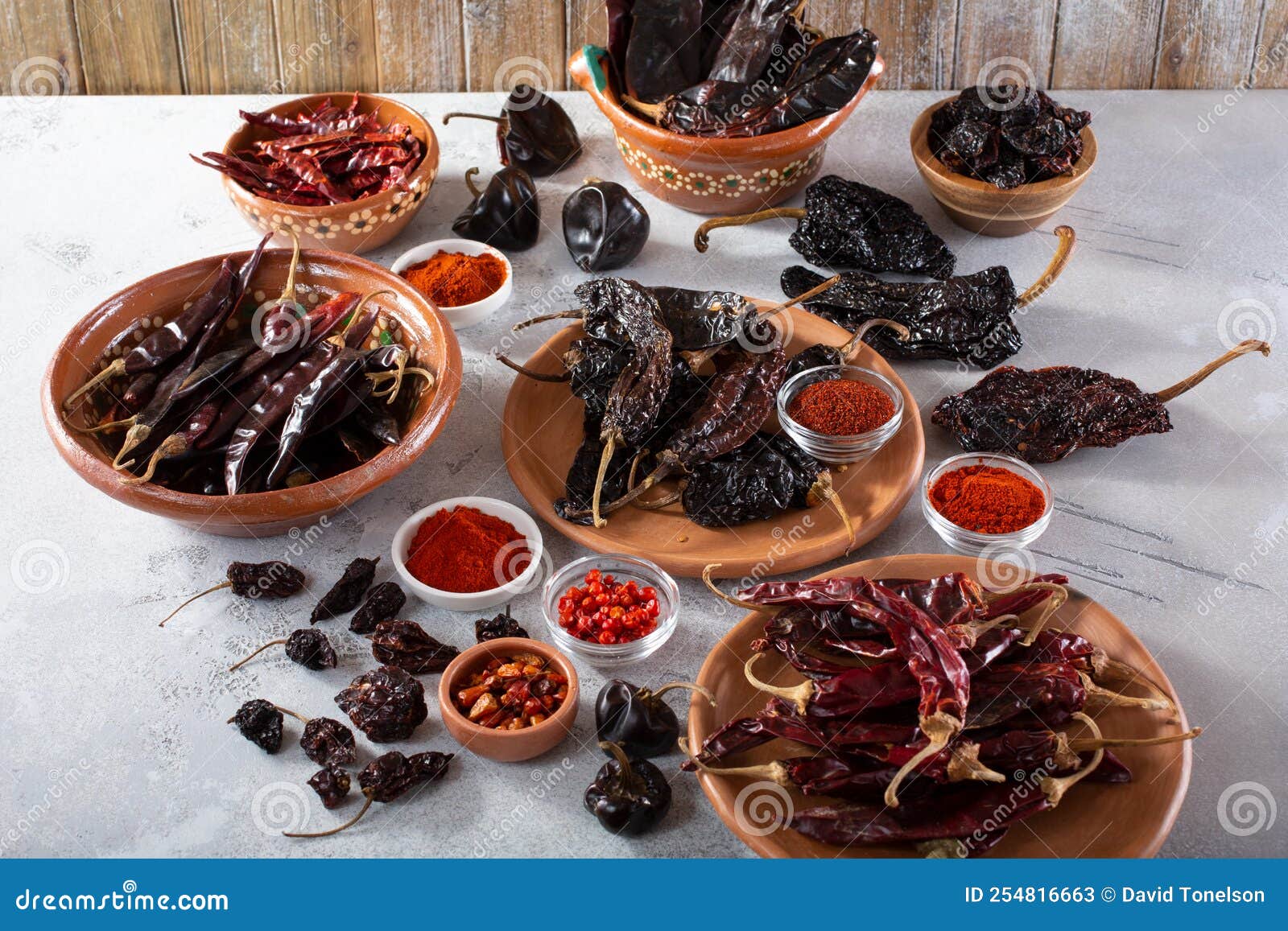 variety of dried chili peppers, chile