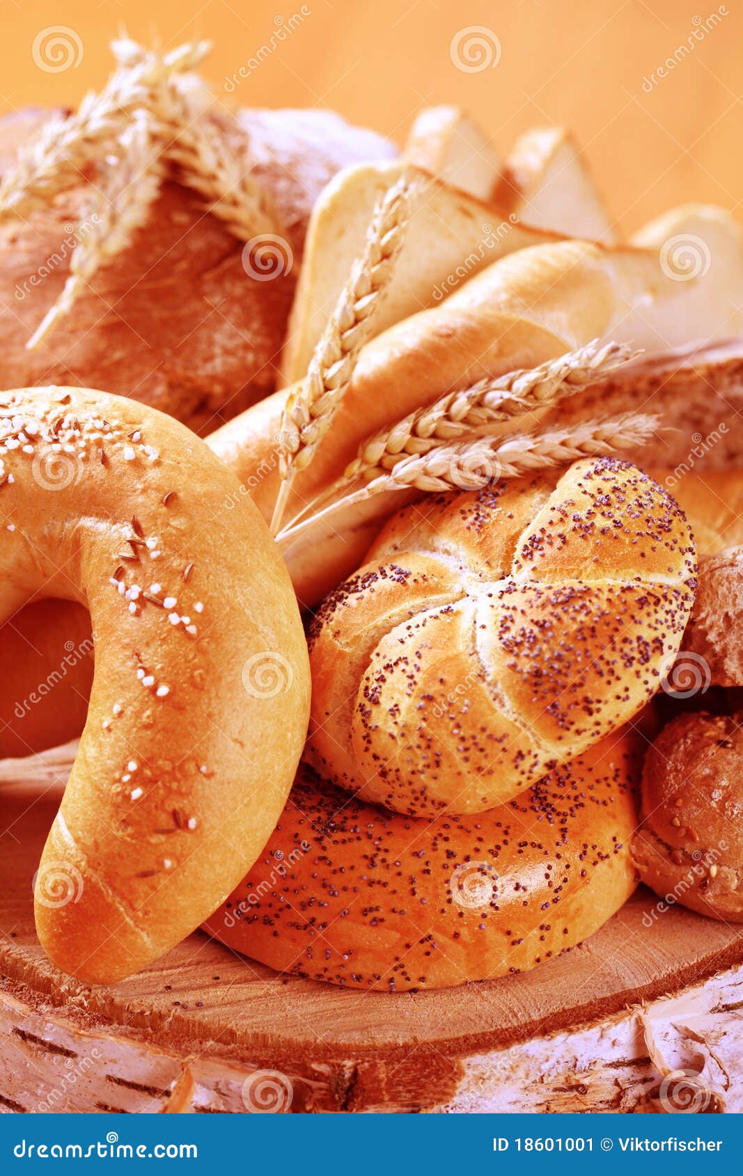 Variety of fresh bread stock image. Image of foodstuff 18601001