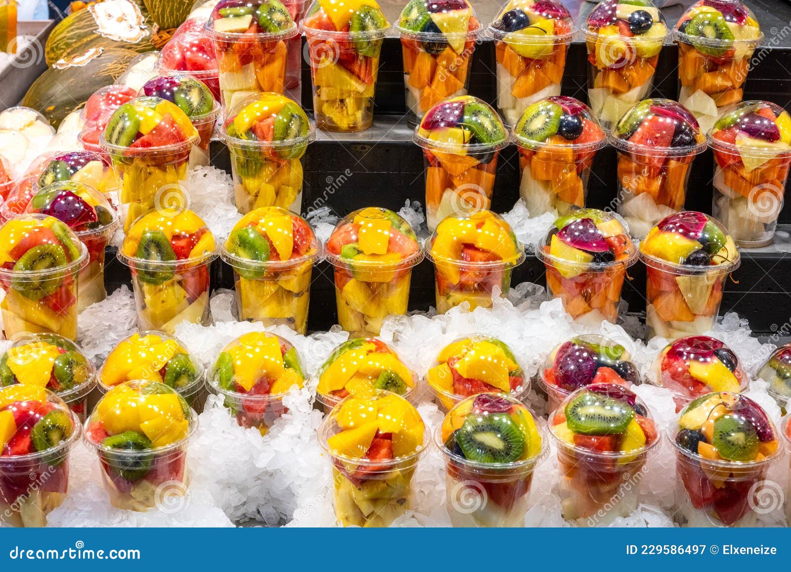 a variety of fruit salads