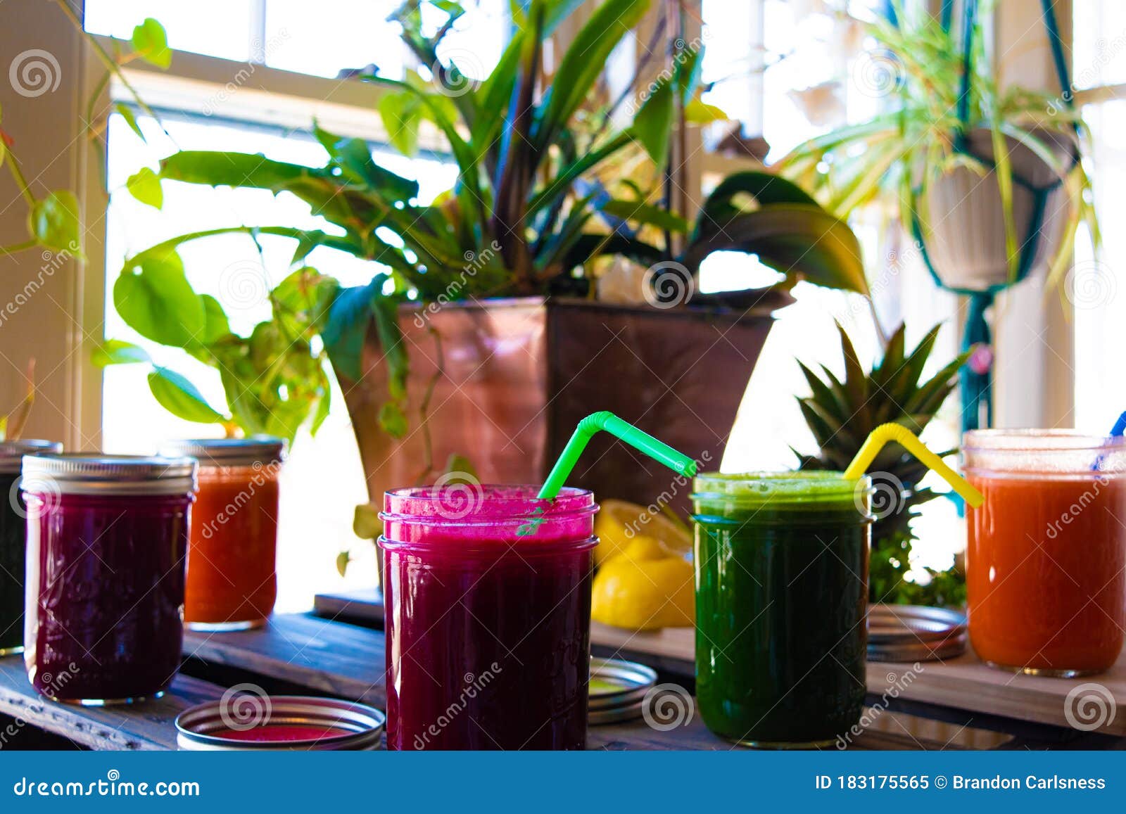 Healthy Fruit and Vegetable Drinks Stock Image Image of fruit