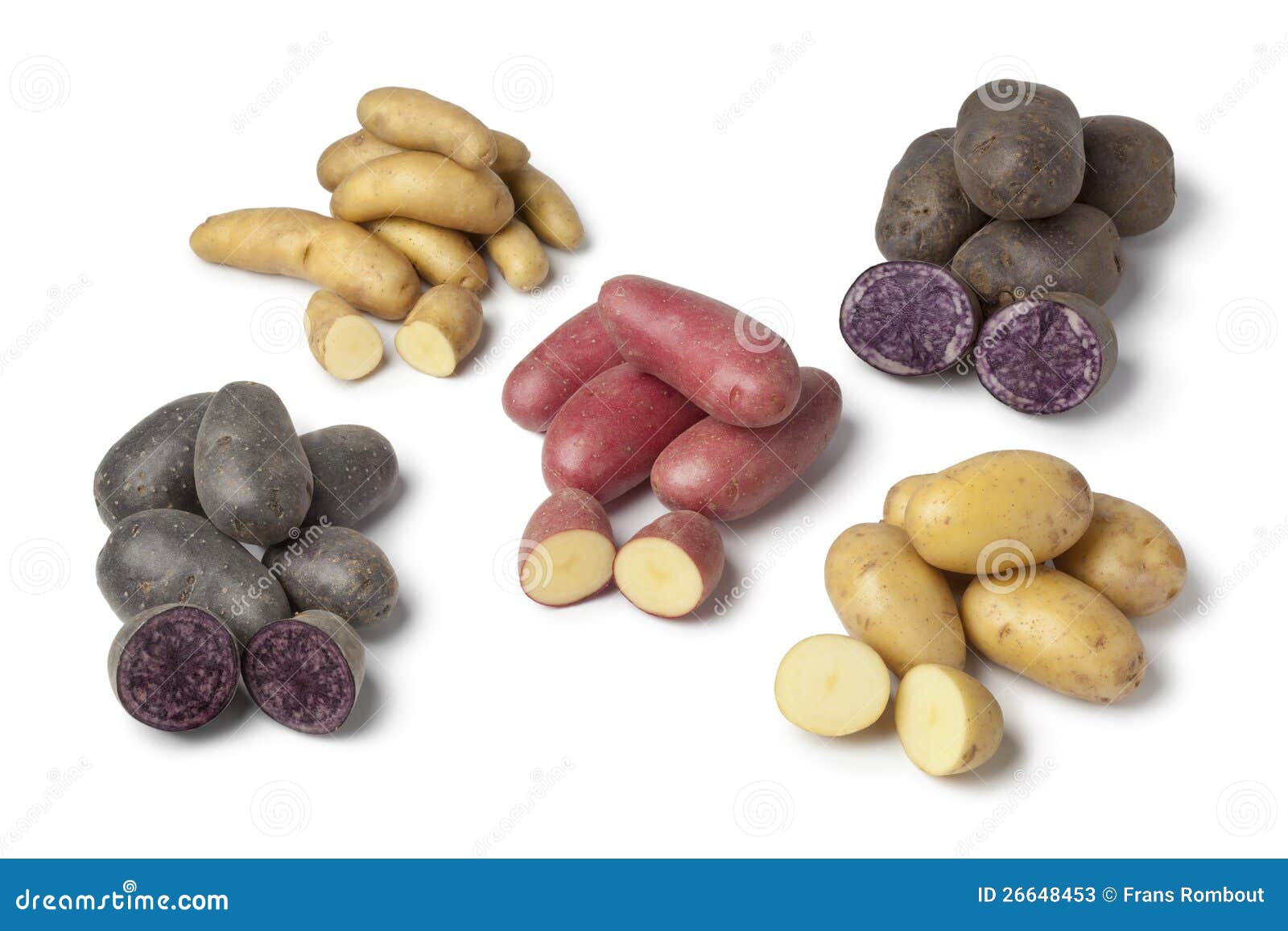 Whole Roseval potatoes stock photo. Image of uncooked - 15735456