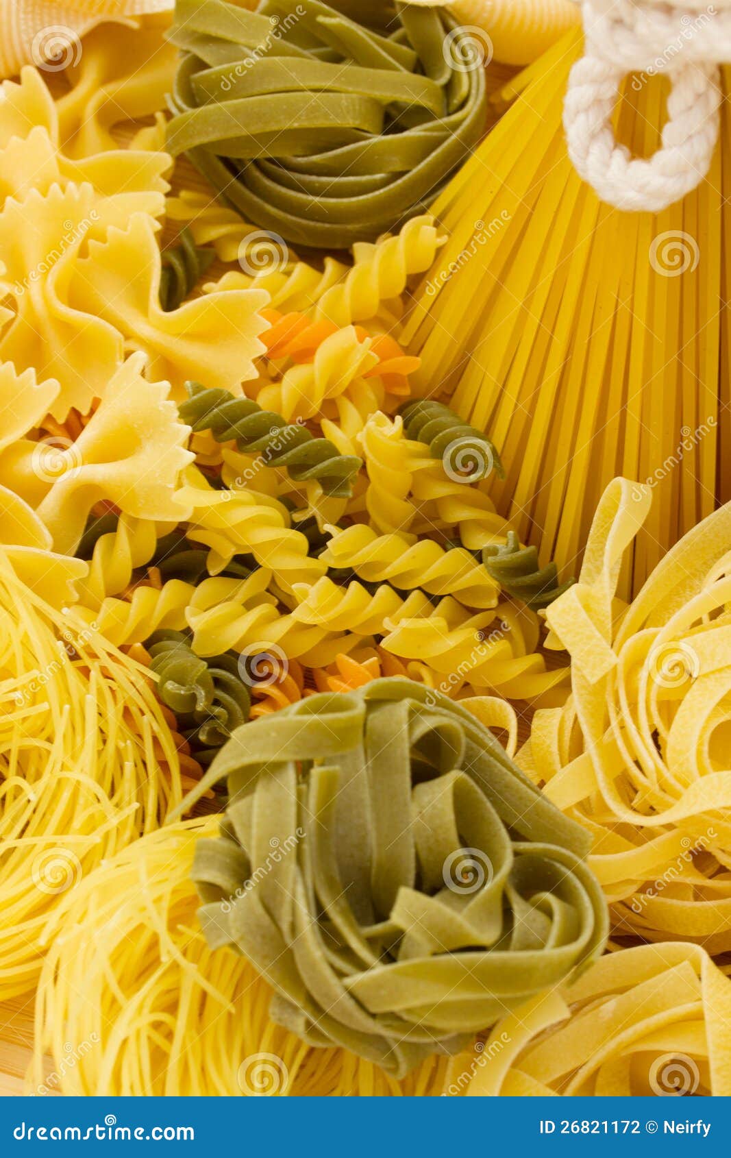 Variety Italian pasta stock photo. Image of noodle, delicious 26821172