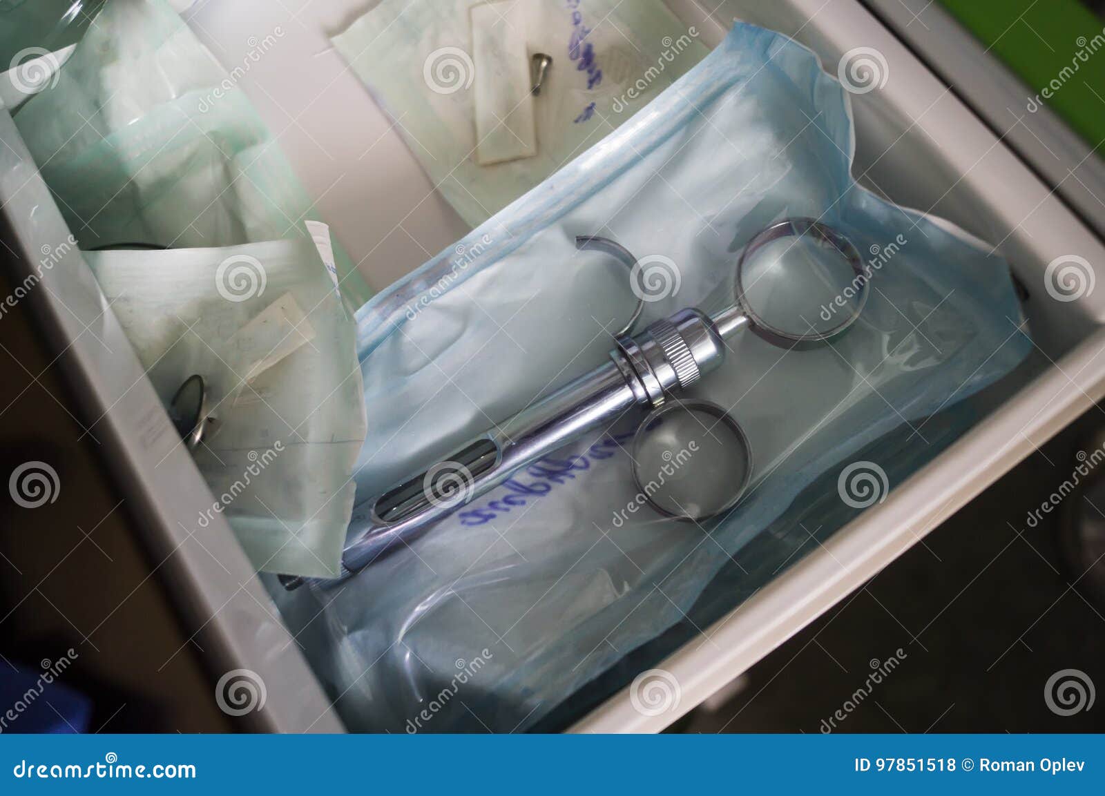A Variety of Medical Devices and Instruments Used in Dentistry Stock Photo Image of high