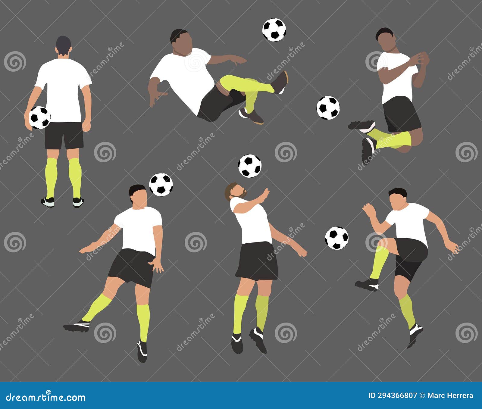 variety of men playing football