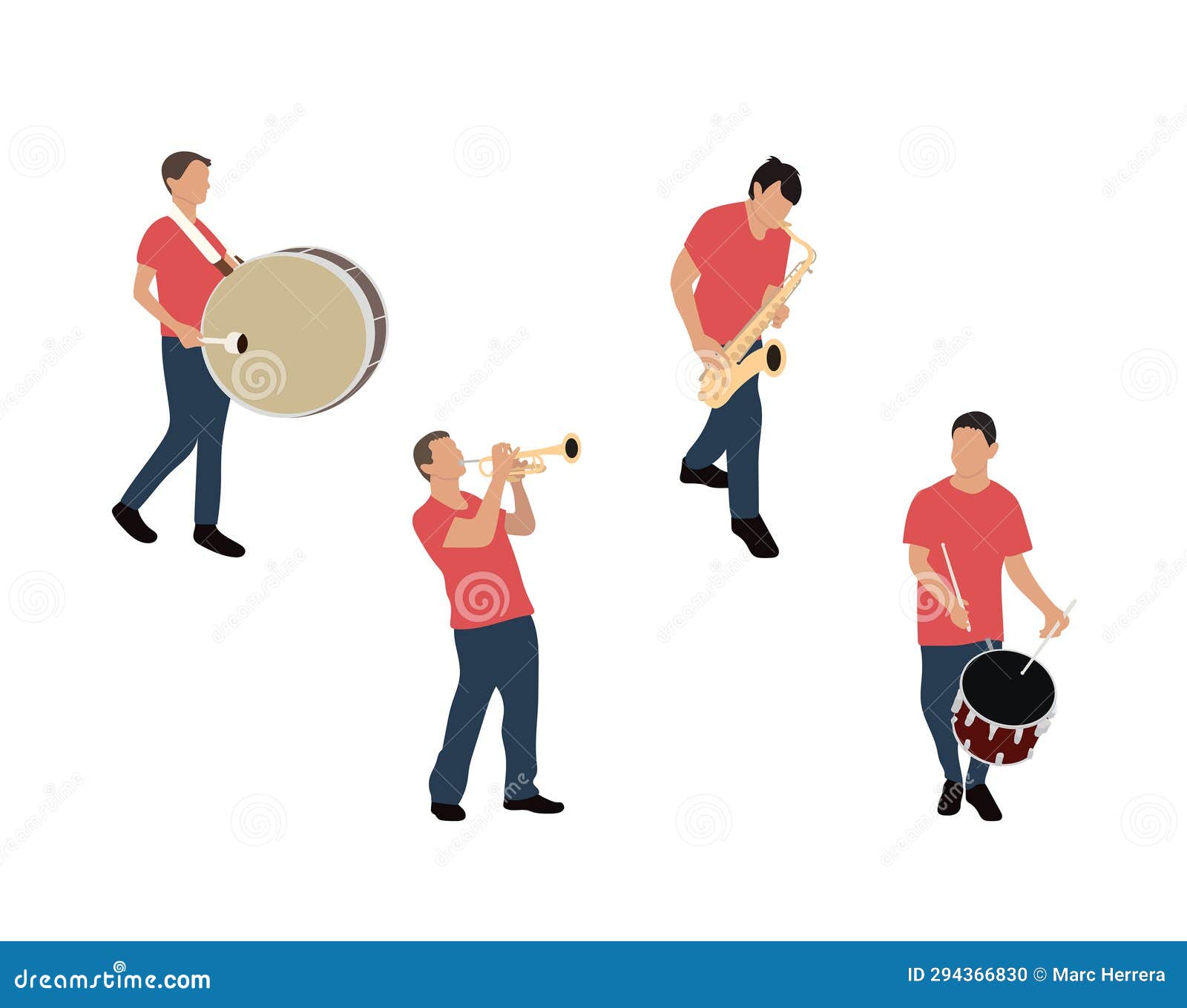 variety of men playing instruments