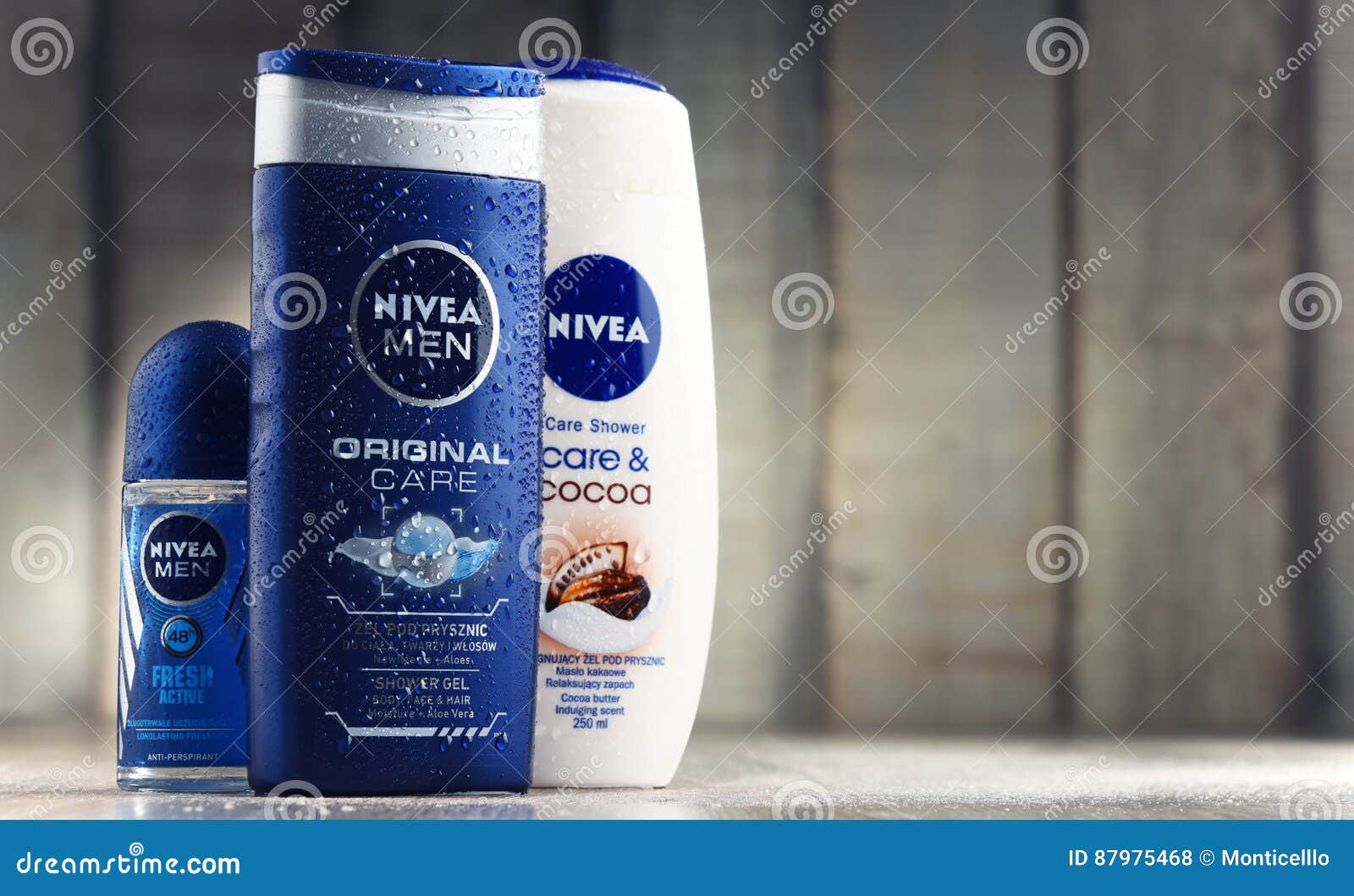 Variety of Nivea Products Including Creme and Soap Editorial Stock Photo -  Image of metallic, skin: 87975468