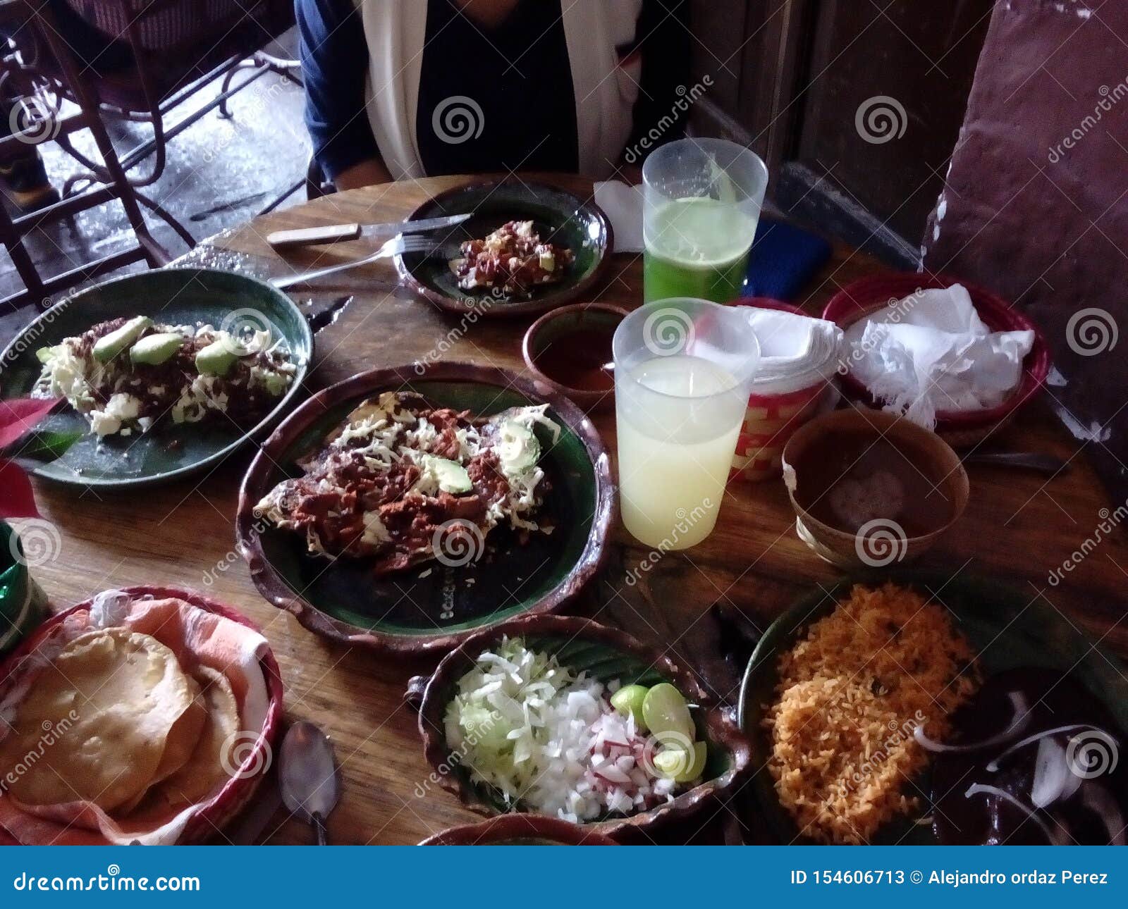 Variety of Oaxacan Food Dishes Stock Image Image of meat, beans