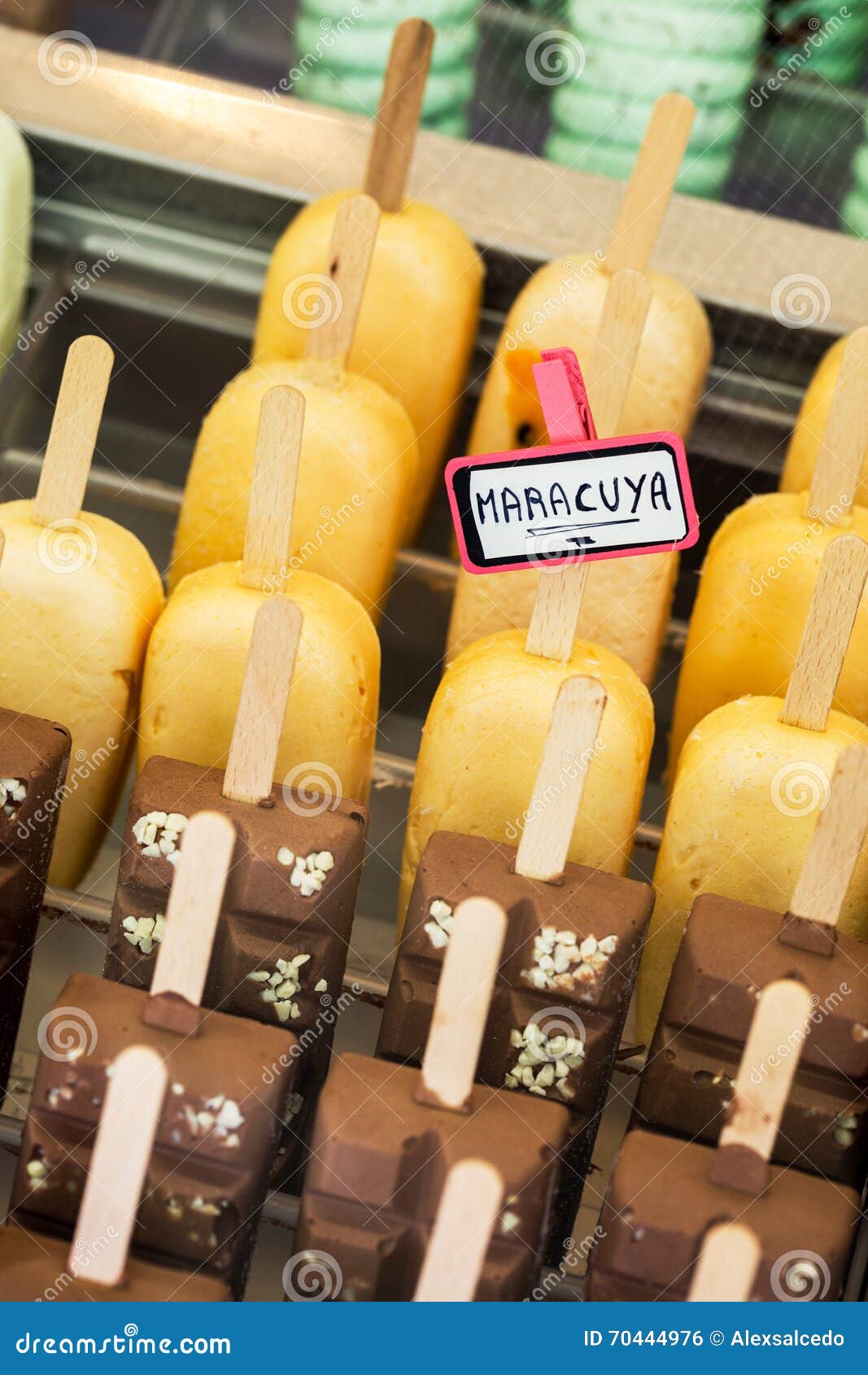 Variety of Popsicles in Shop Stock Photo Image of horizontal, tasty