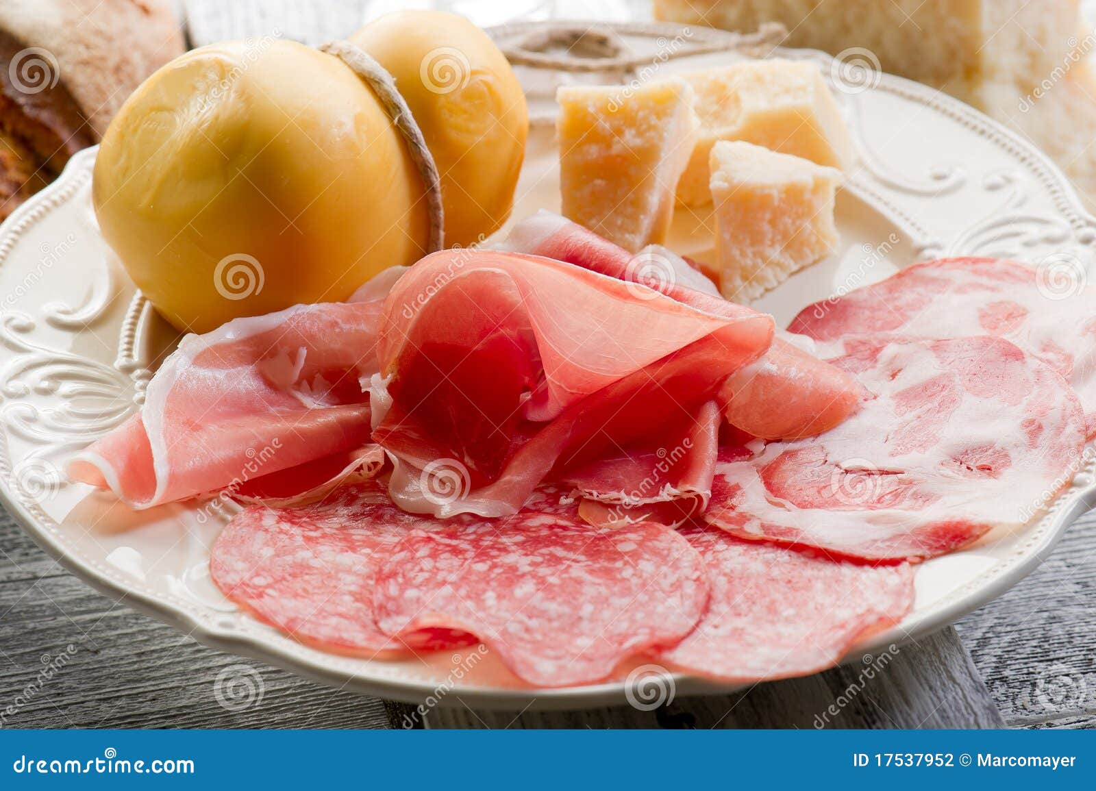 Variety of Salami and Cheese Stock Photo Image of italy, french 17537952