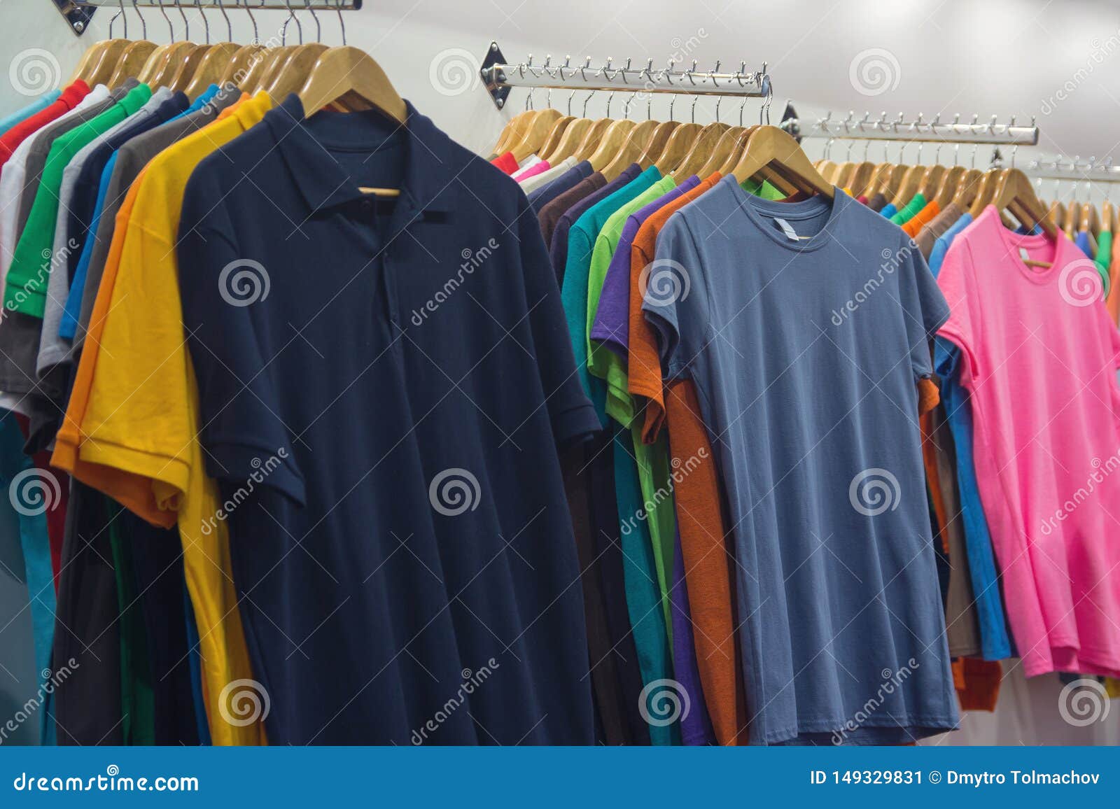 Variety of T-shirts of Different Colors Stock Image - Image of colors ...