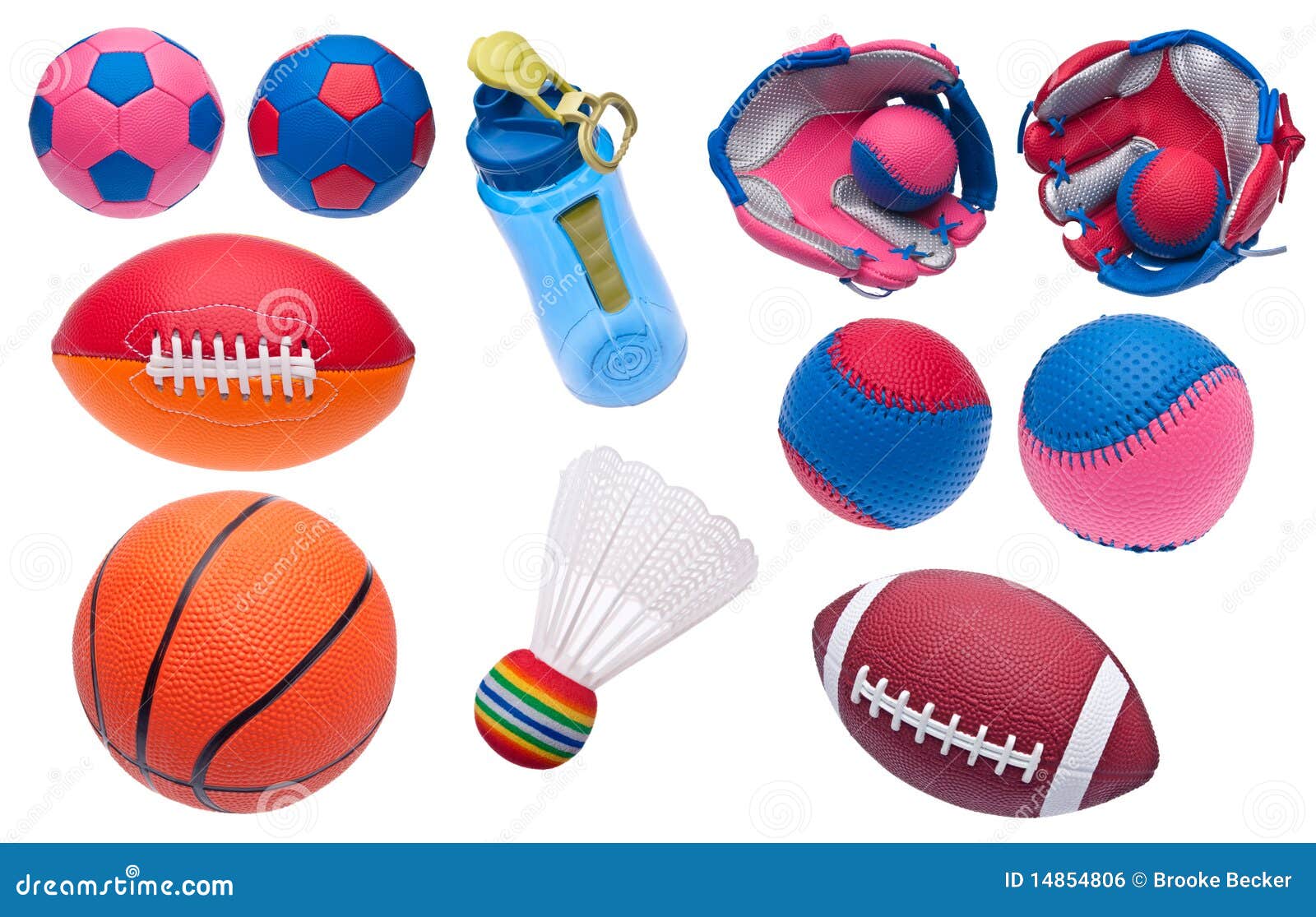 variety of toy sports objects