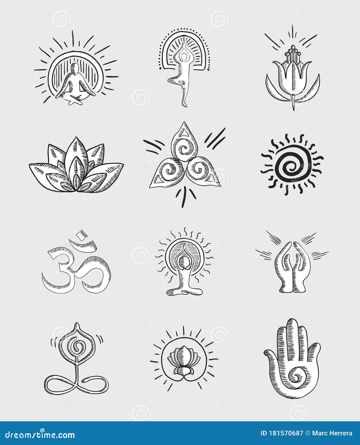 Variety of Zen Elemets Symbols Stock Vector - Illustration of icon ...