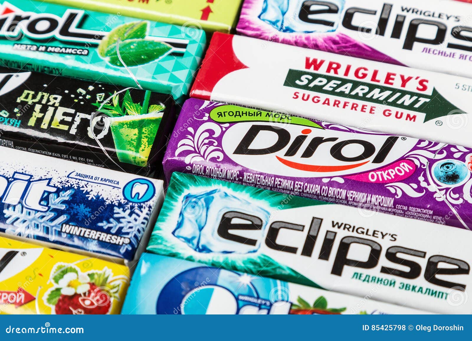 Chewing gum various brands Orbit, Extra, Eclipse, Freedent
