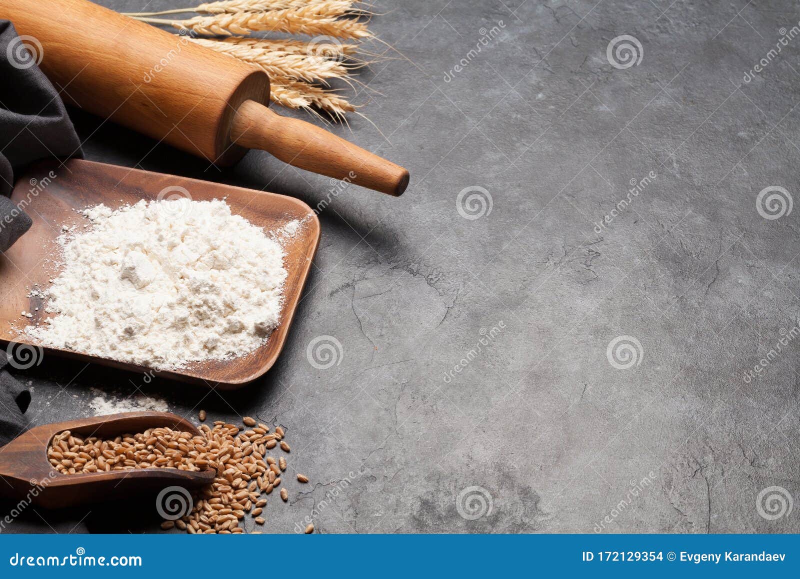 Various bread ingredients stock photo. Image of organic 172129354